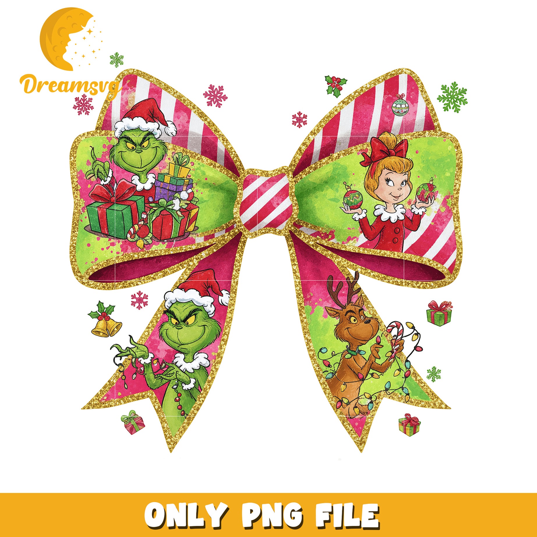 Bowtie grinch png, christmas​ png, grinch png