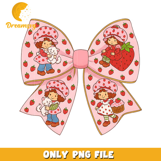 Bowtie strawberry png, strawberry shortcake png, american greetings png