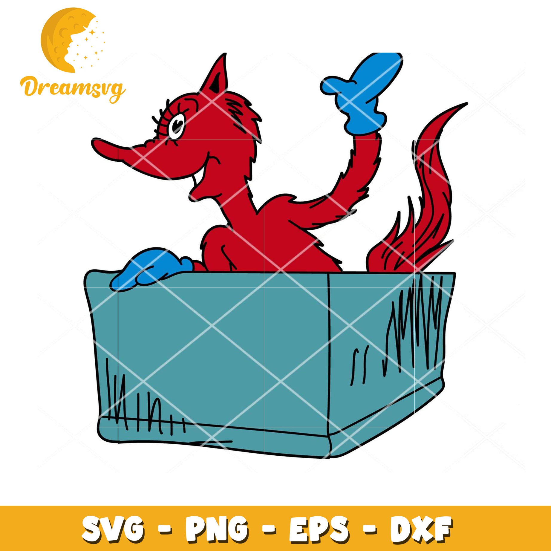 Boxcar Fox SVG Cut File