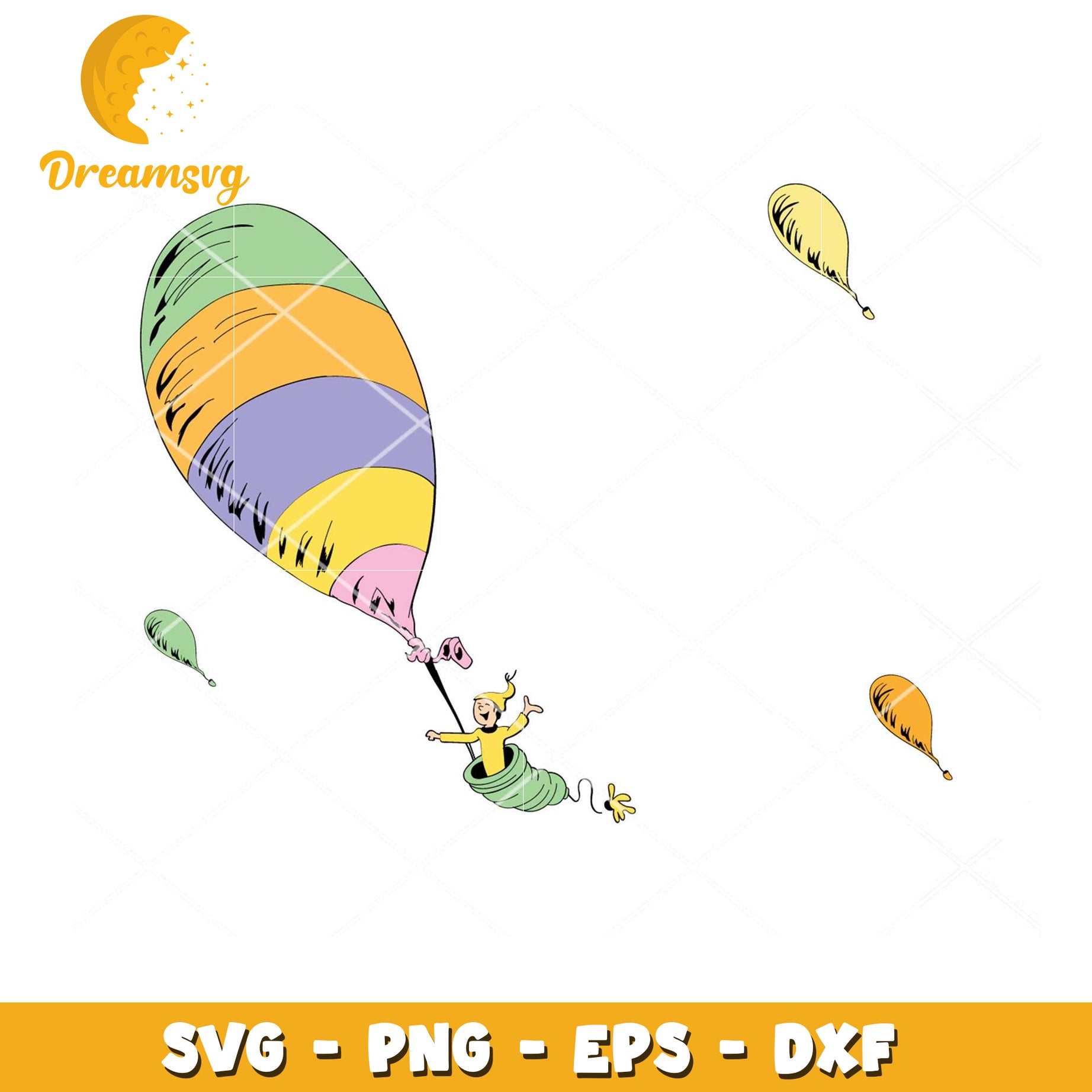 Boy Balloon SVG Cut File