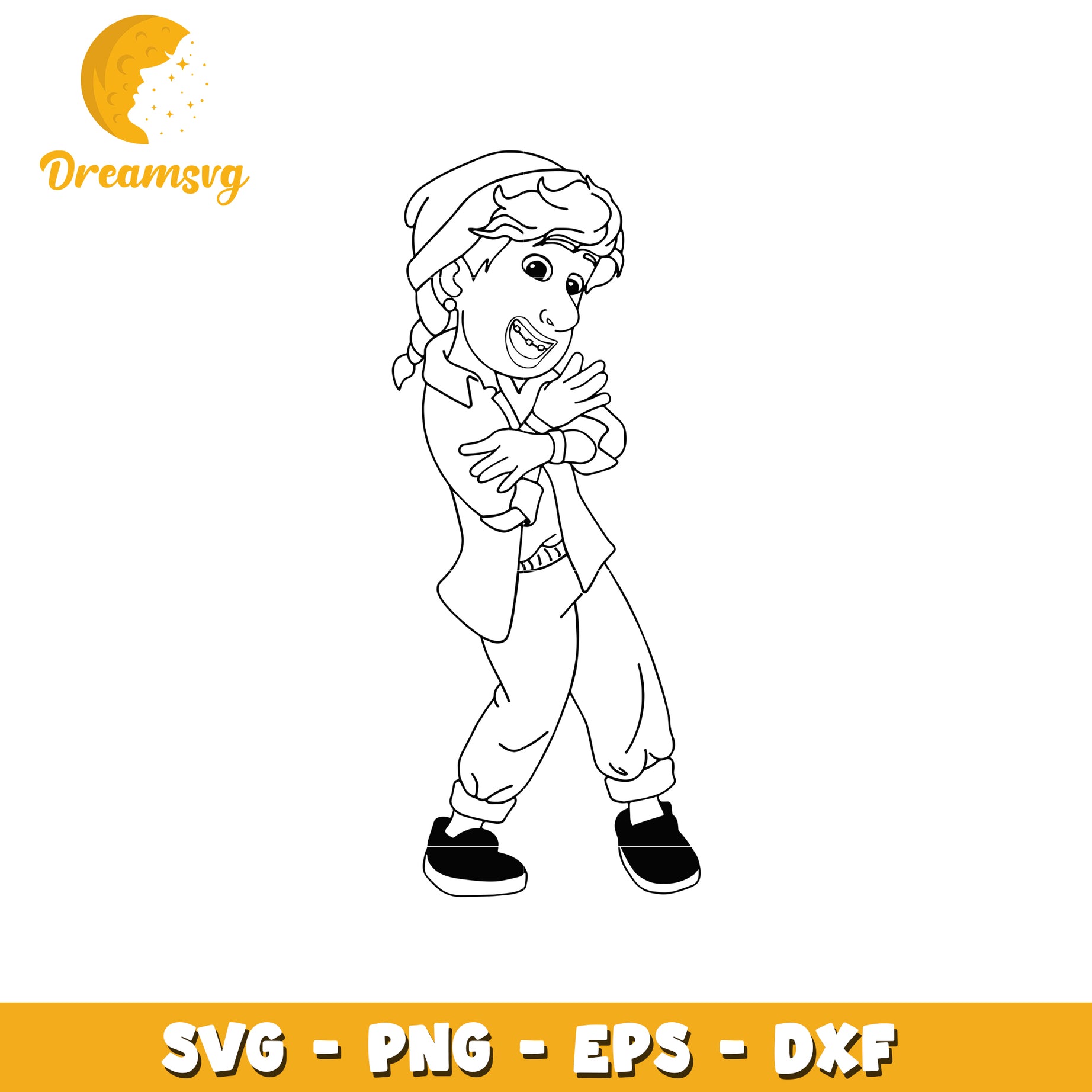 Boy SVG Cut File Hip Hop Dancer PNG, EPS, DXF