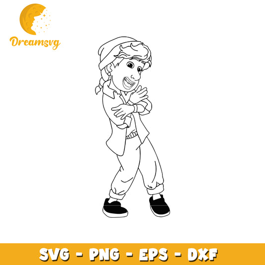 Boy SVG Cut File Hip Hop Dancer PNG, EPS, DXF