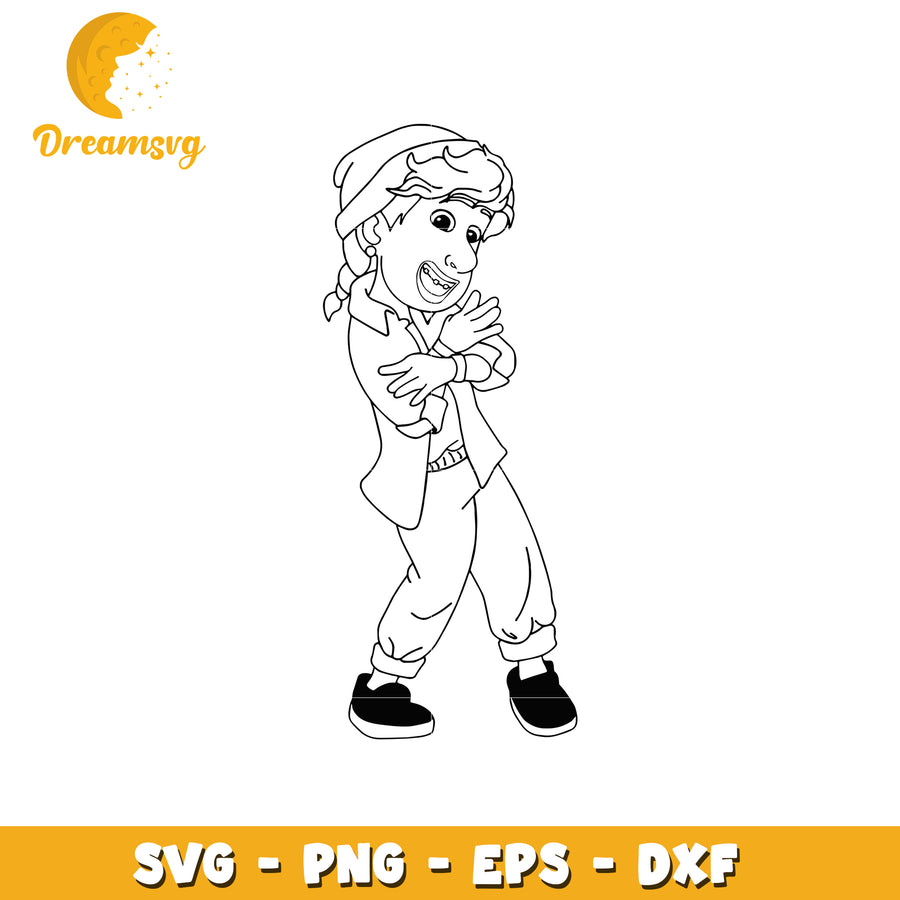 Boy SVG Cut File Hip Hop Dancer PNG, EPS, DXF