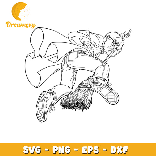 Boy Witch SVG Cut File