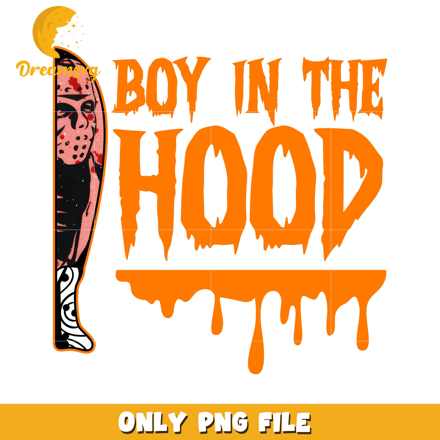 Boy in the hood design png, halloween wallpaper png, happy halloween png