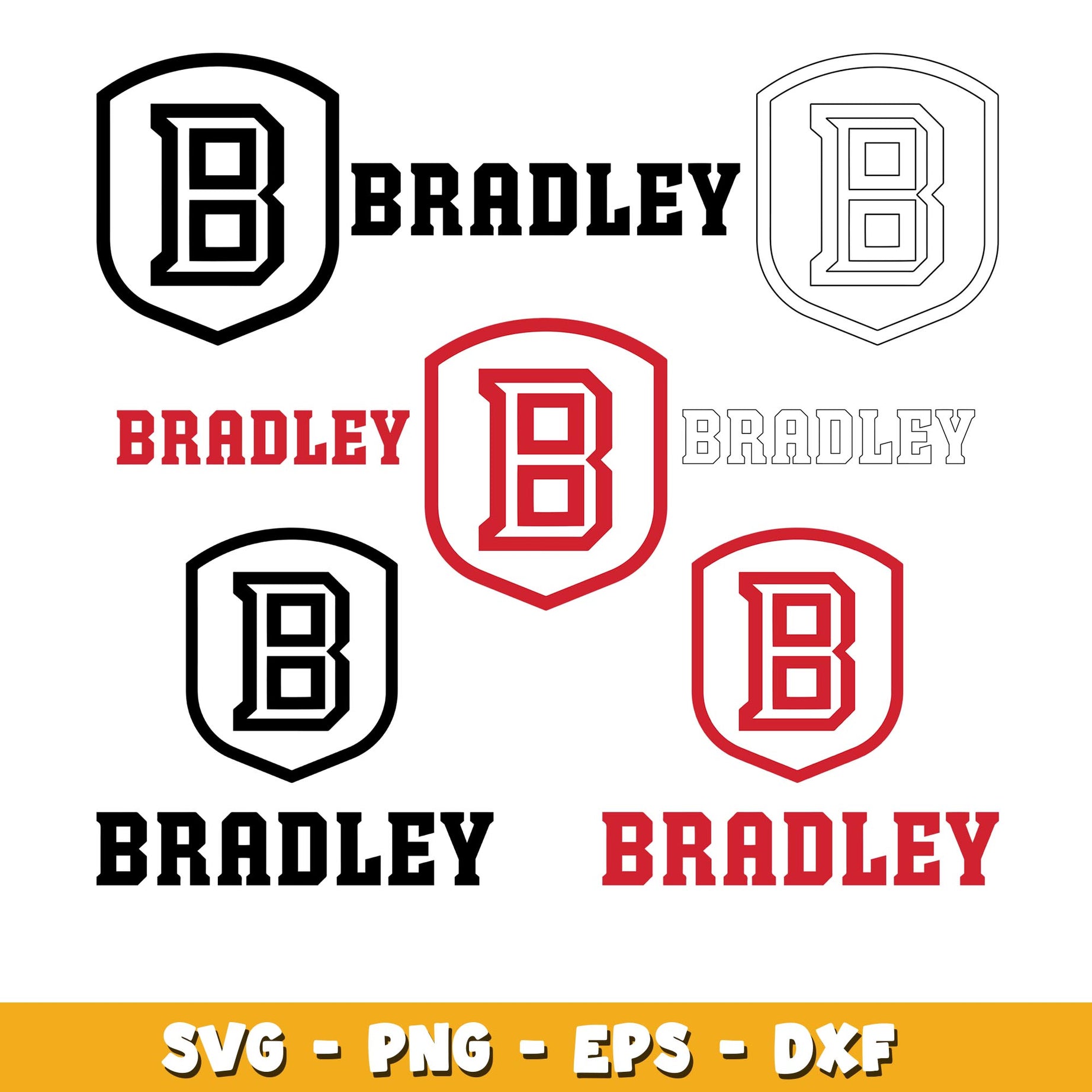 Bradley Braves Bundle svg, Bradley Braves logo svg, ncaa svg 