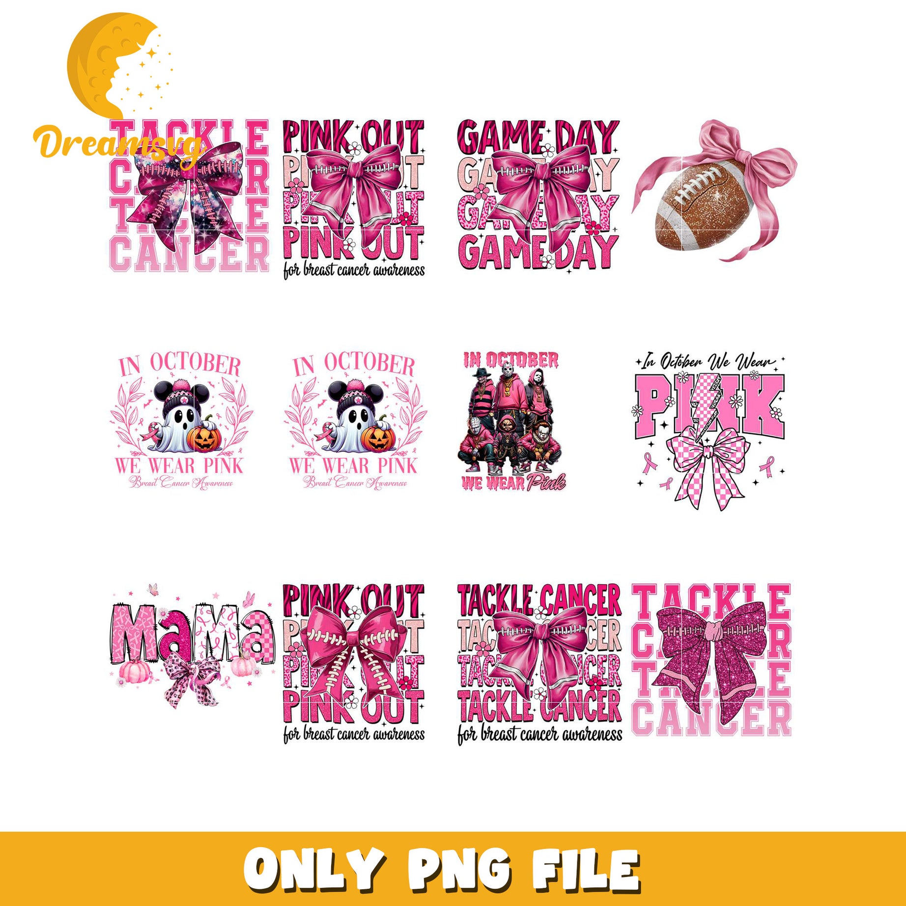 Breast Cancer Awareness PNG Bundle