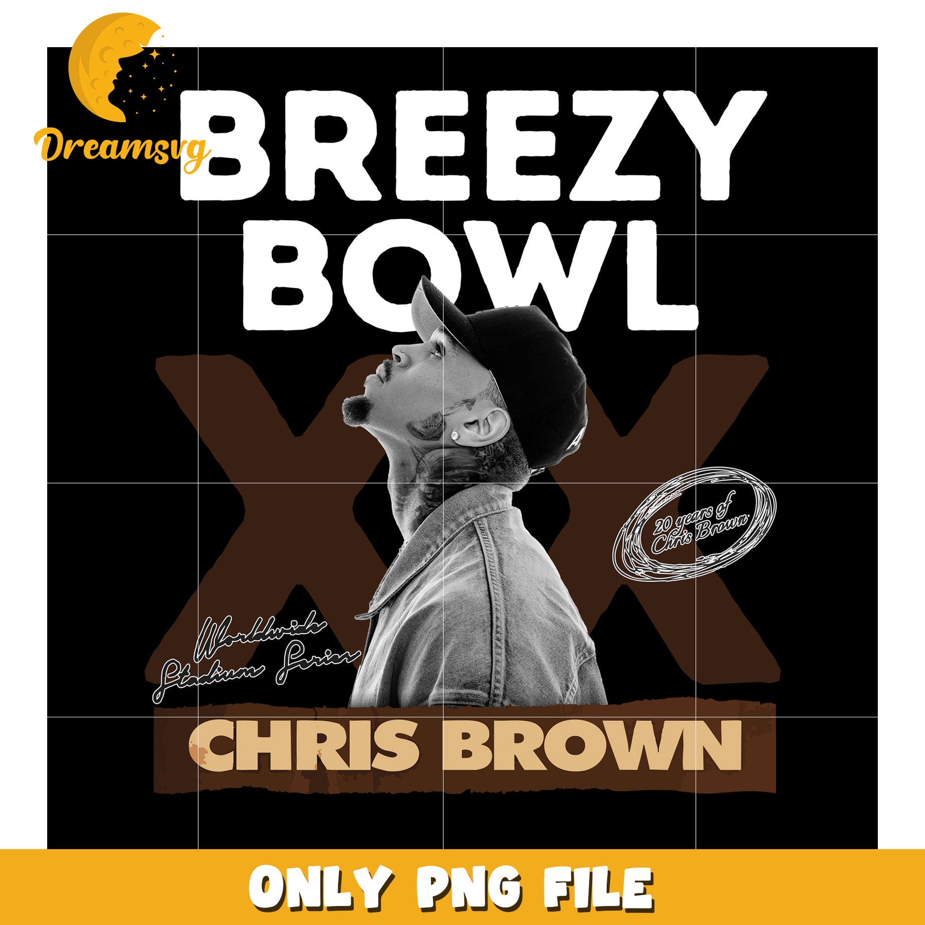 Breezy bowl world tour design png, chris brown concert png, breezy 2025 tour png