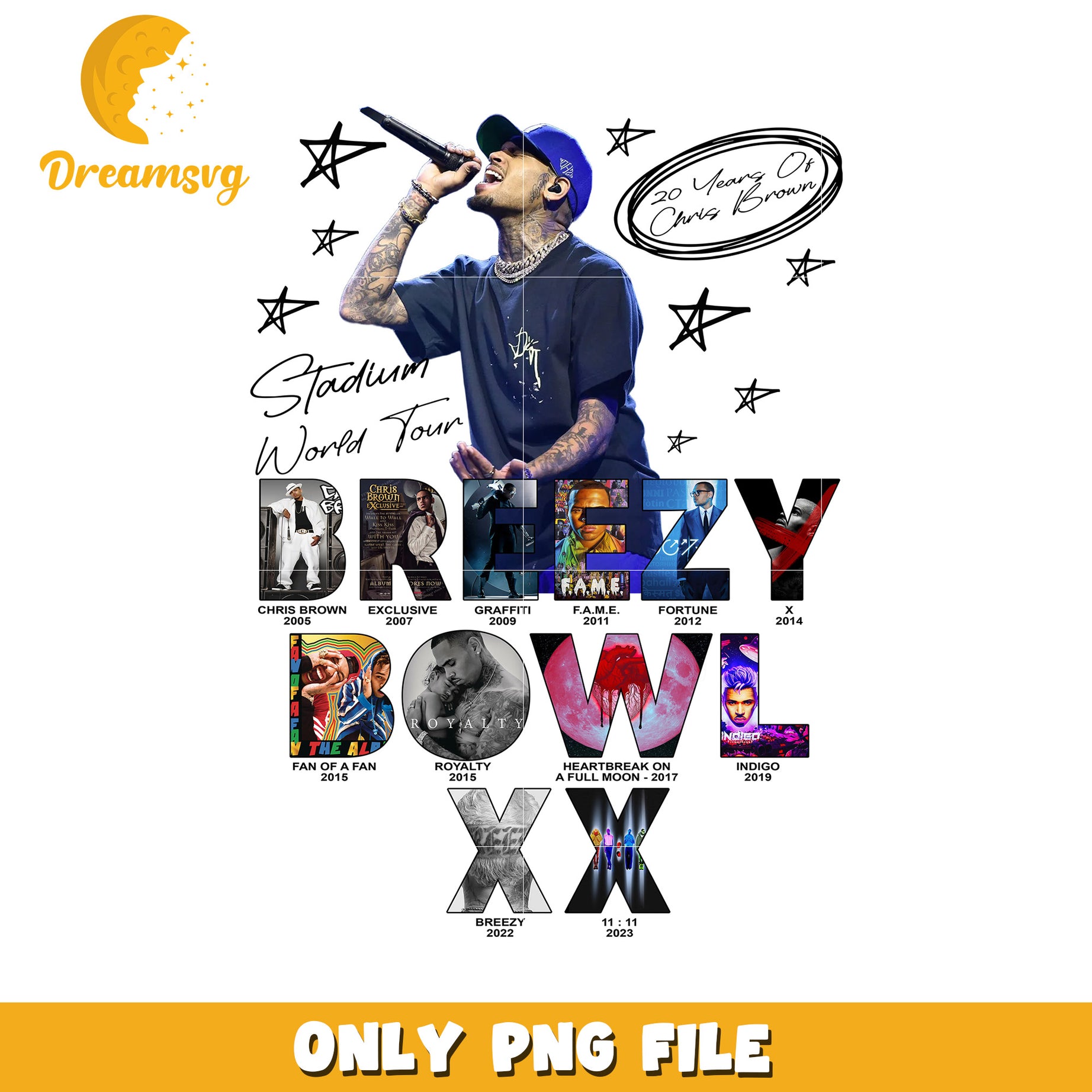Breezy bowl world tour png, chris brown concert png, breezy 2025 tour png