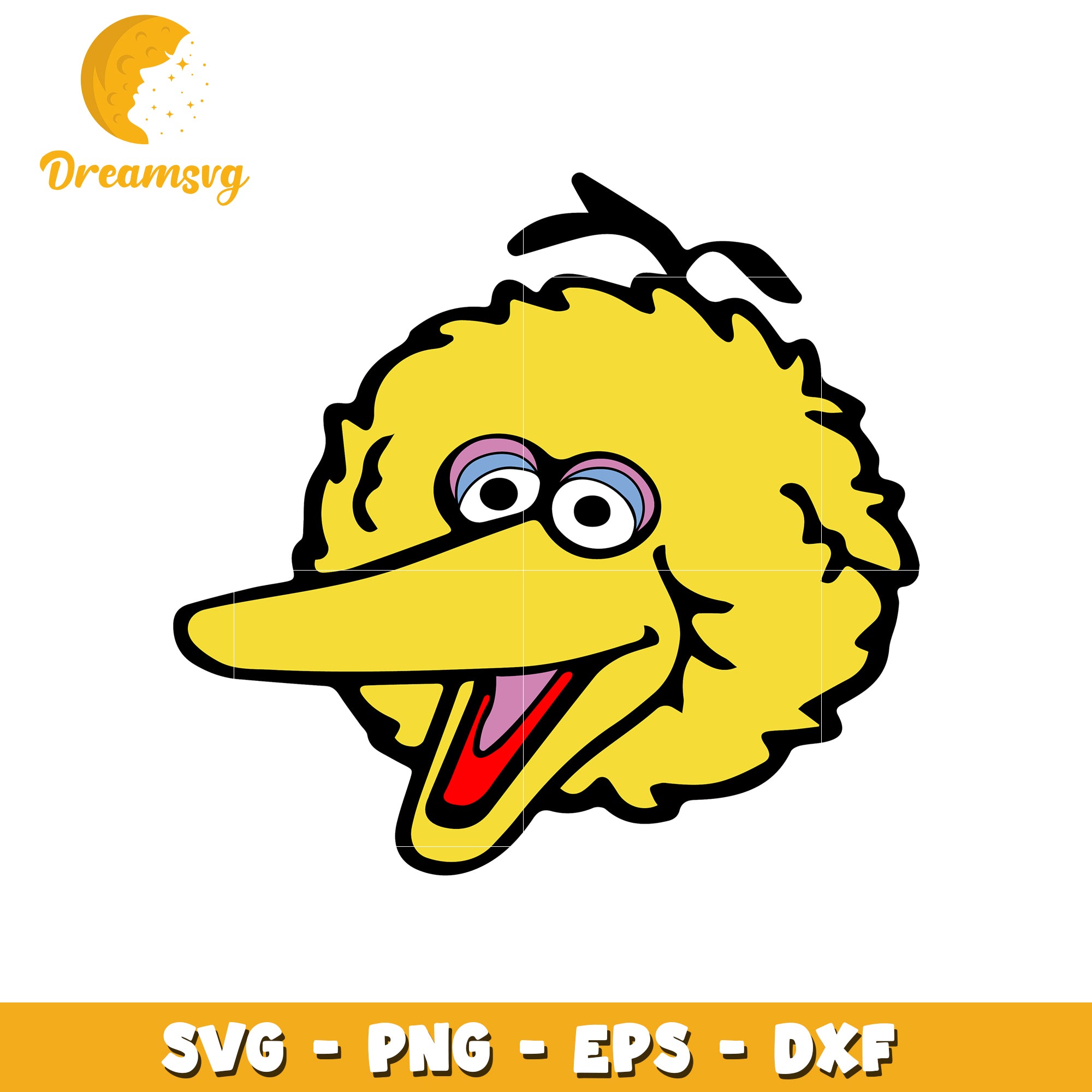 Bright Colorful Big Bird SVG Clipart for Crafts and Designs