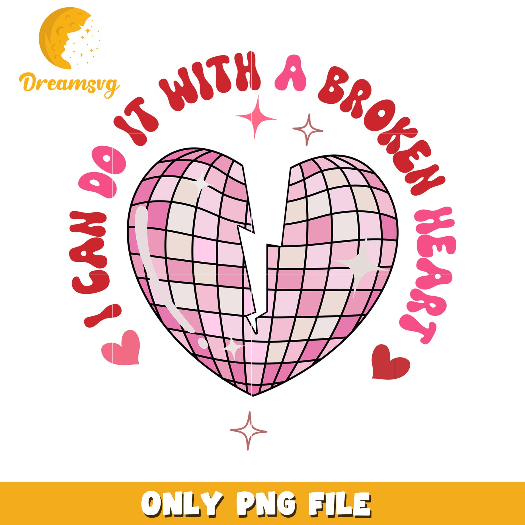 Broken Heart Disco Ball PNG