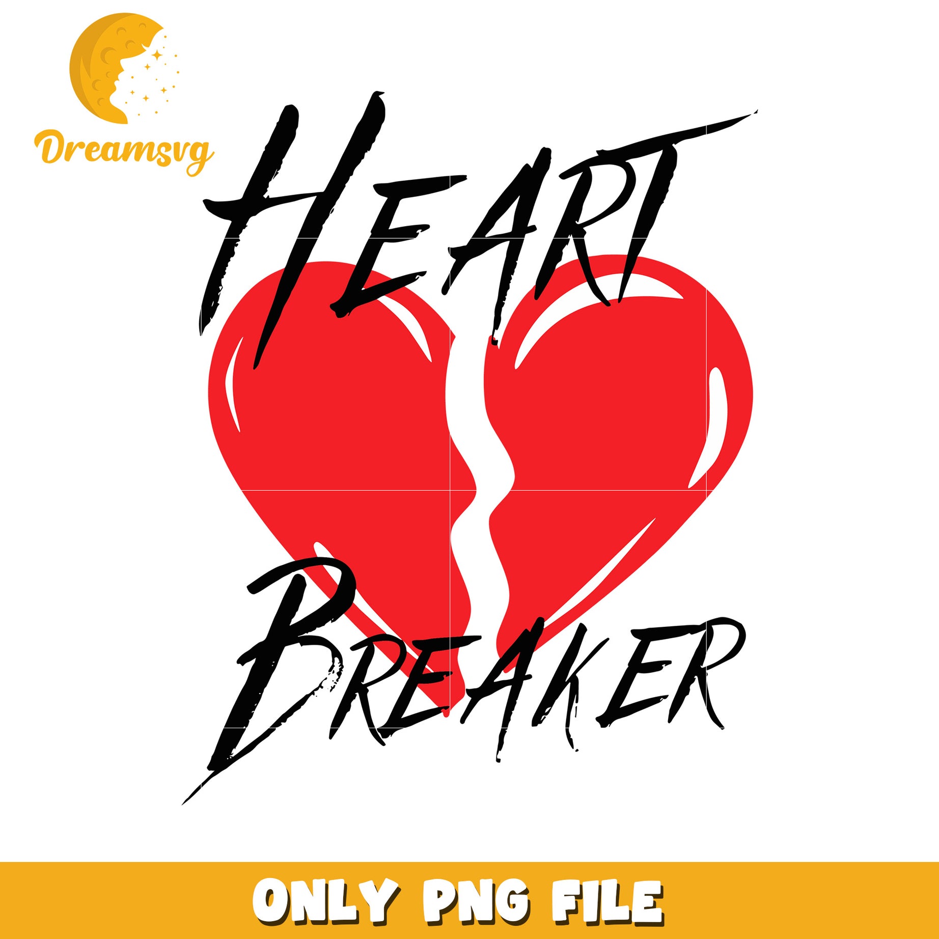 Broken Heart PNG Heartbreaker Design