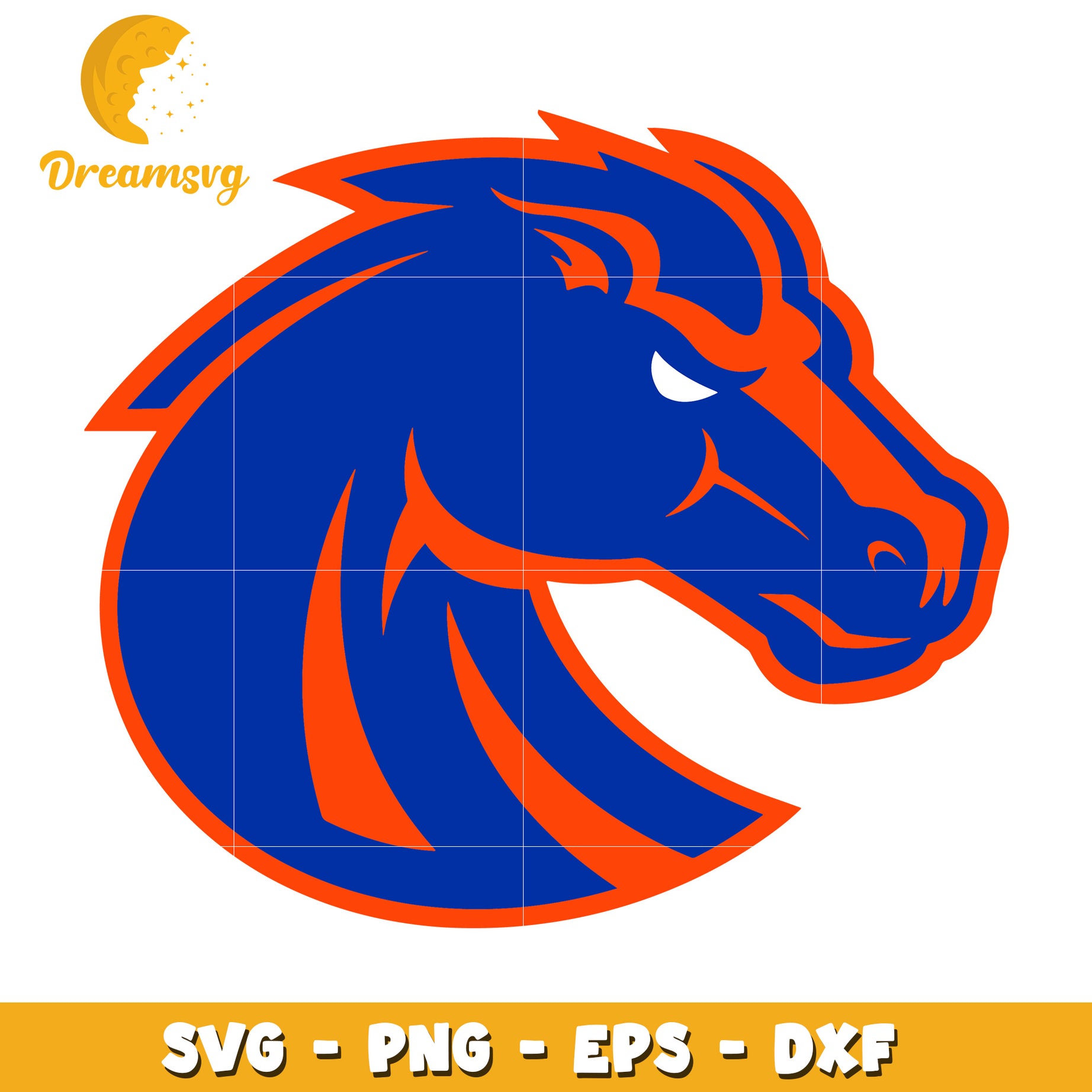 Broncos Horse Head SVG PNG EPS DXF