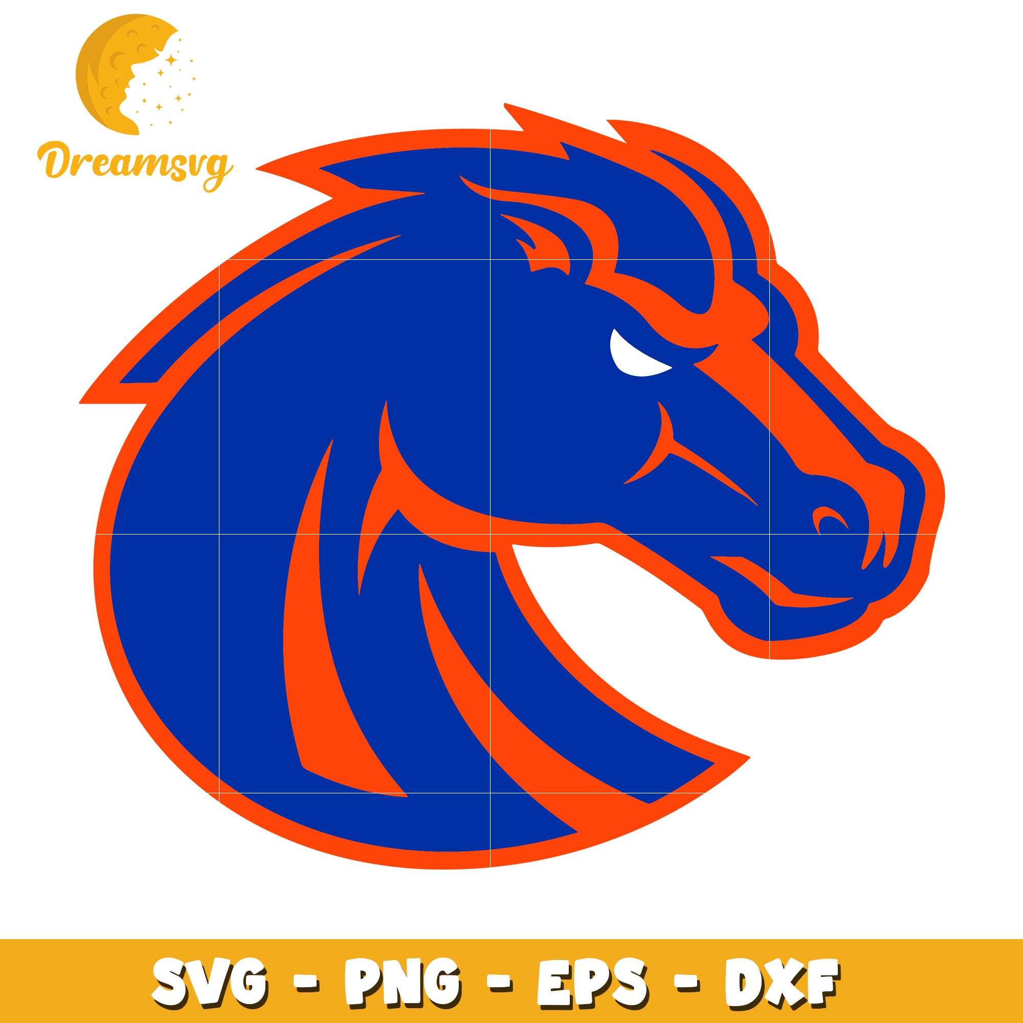 Broncos Horse Head SVG PNG EPS DXF