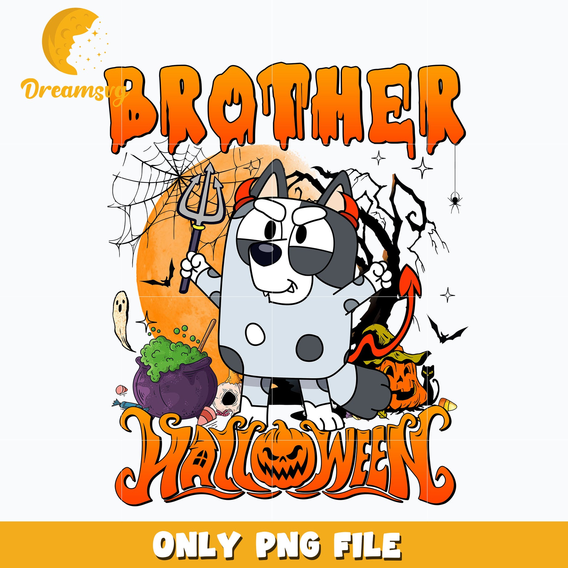 Brother bluey halloween png