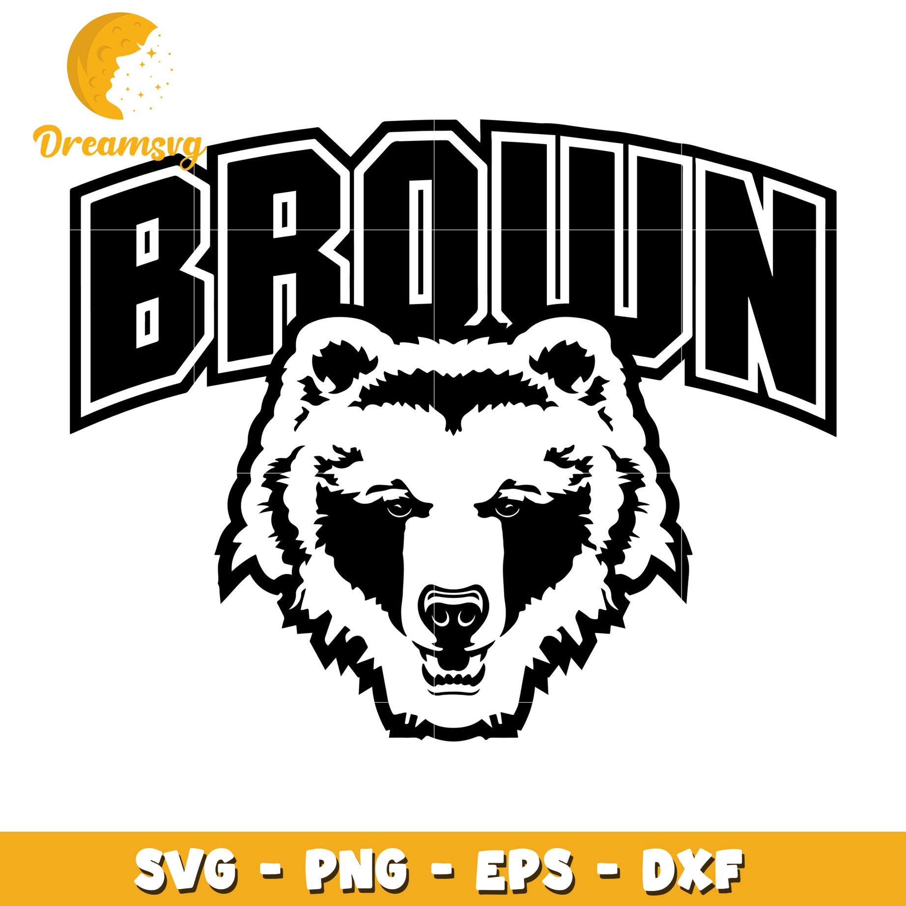 Brown Bear SVG PNG EPS DXF Cut File