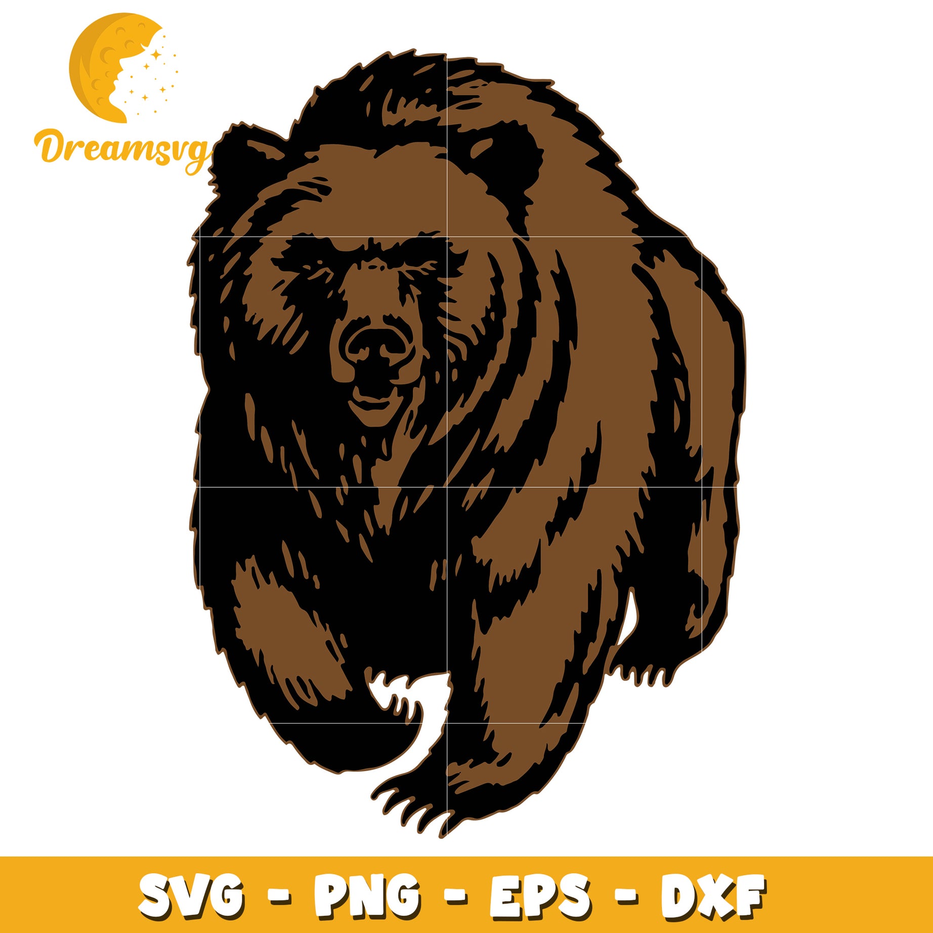 Brown Bear SVG PNG EPS DXF Cut File