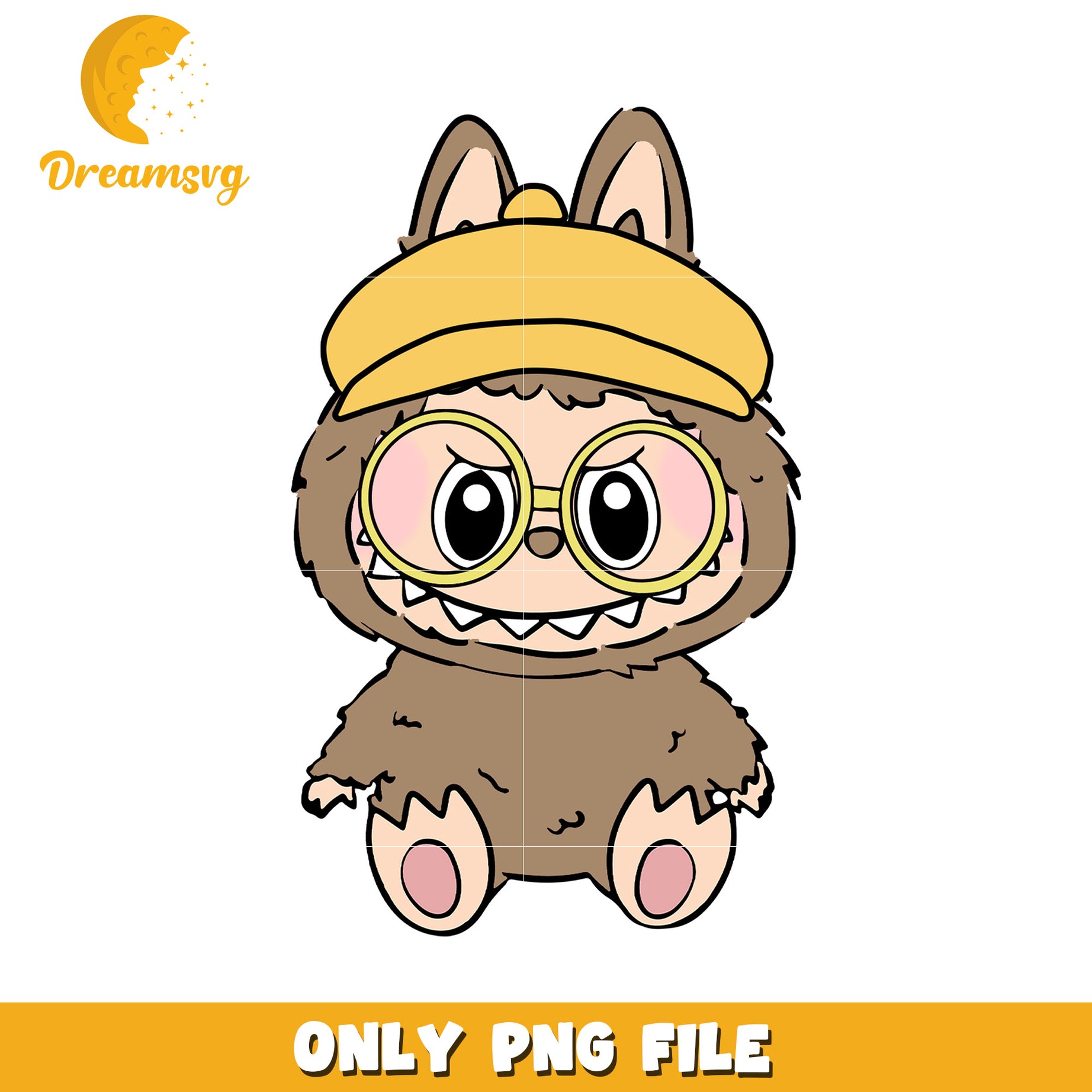 Brown labubu characters png, cute labubu​ png, labubu cartoon​ png