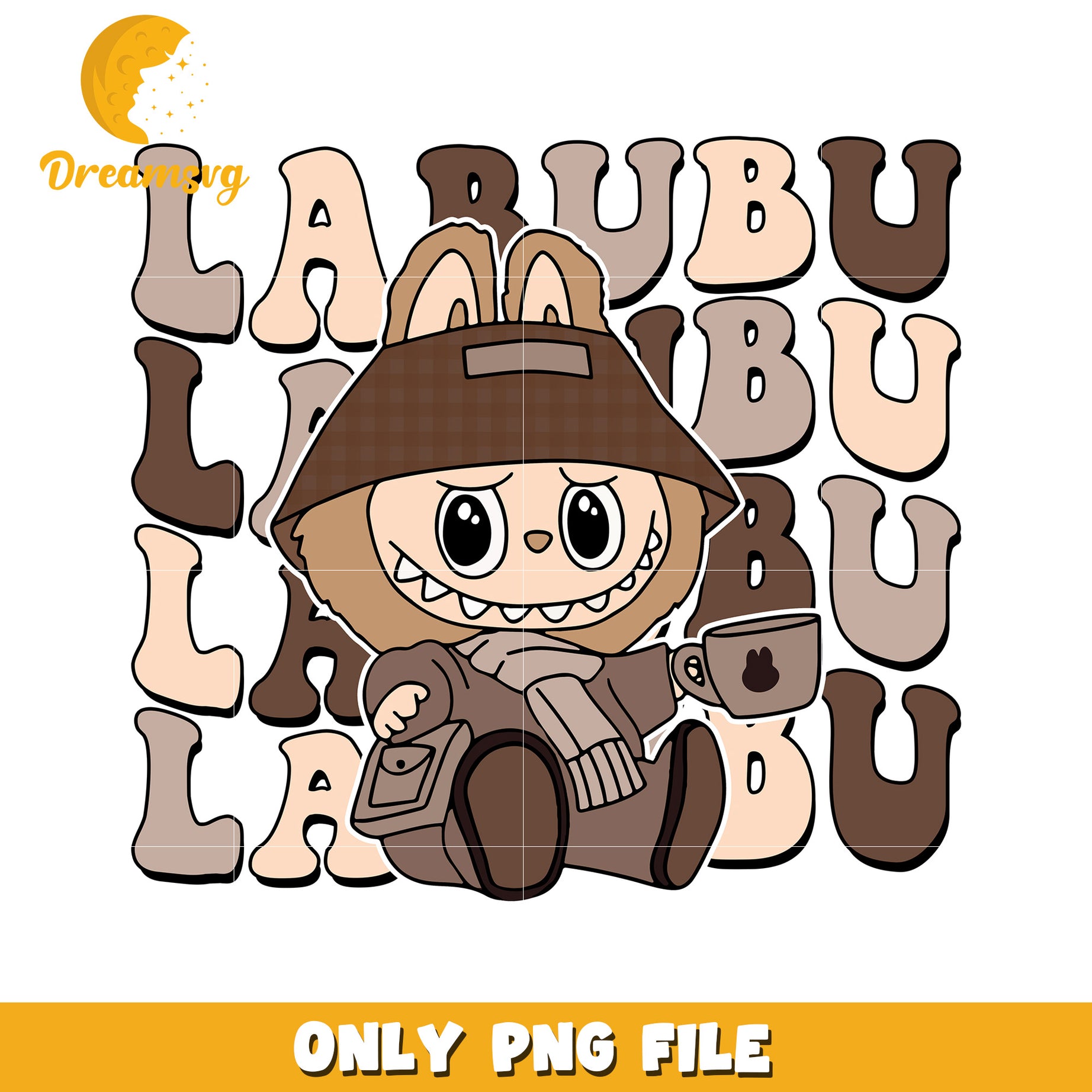 Brown labubu png, popmart laubu png, cute labubu toys png