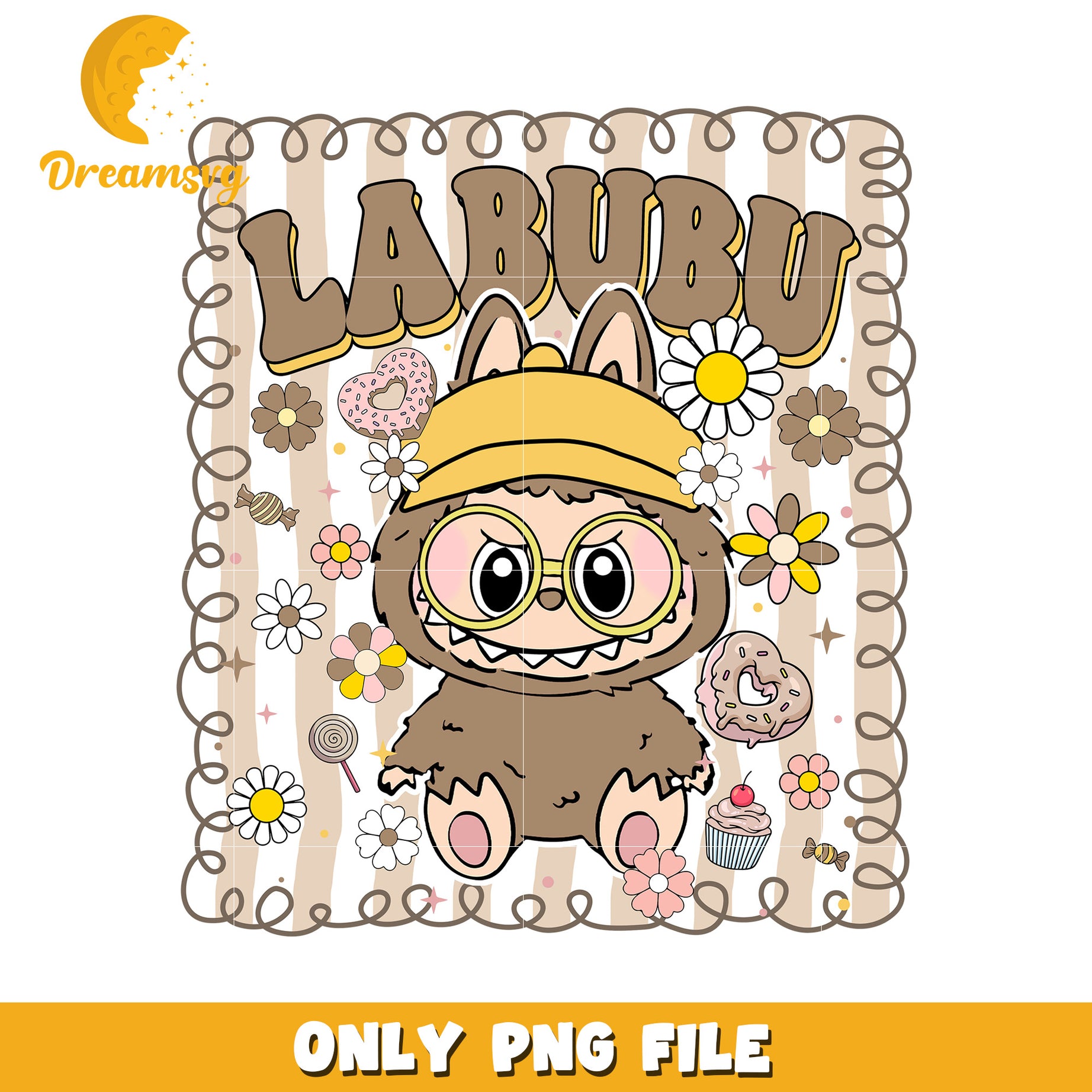 Brown labubu png, popmart usa png, labubu keychain​ png