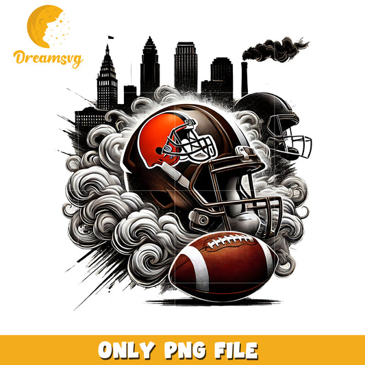 Browns helmet and ball png, super bowl 2025 png, nfl network png