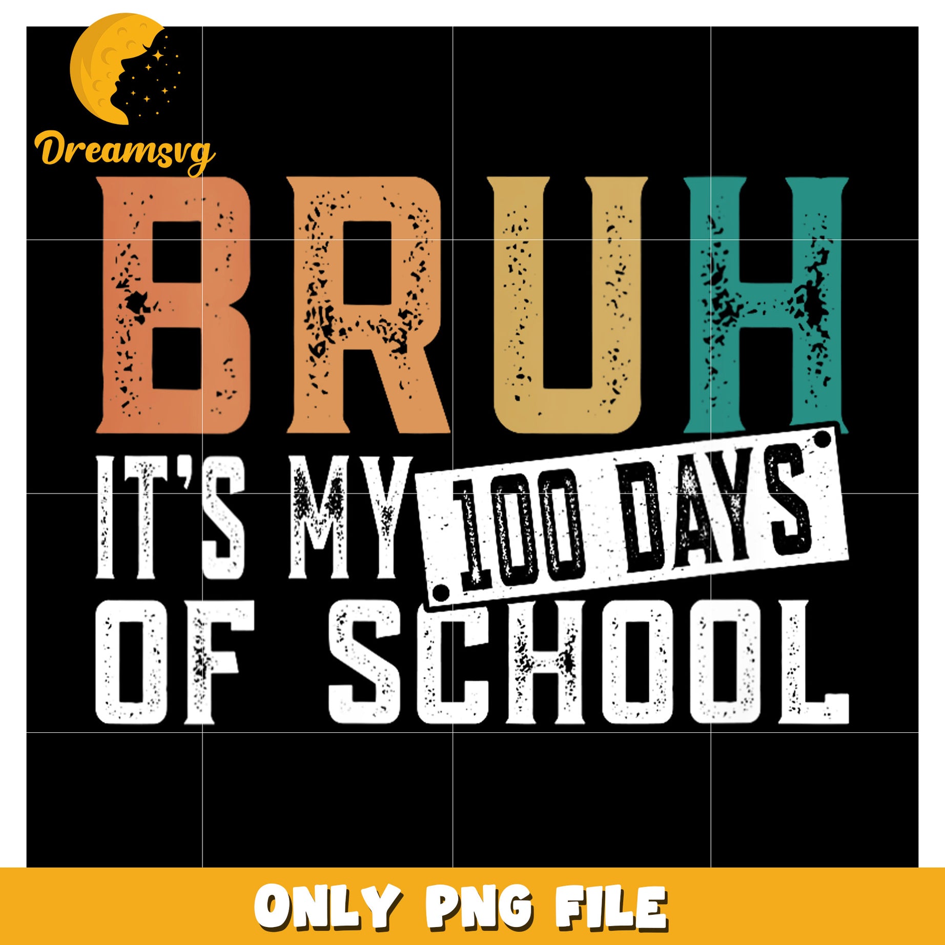 Bruh Its My 100th Day of School PNG