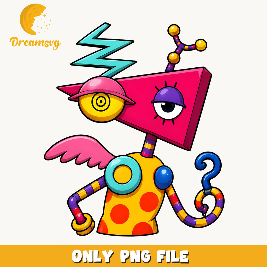 Bubble Robot Monster PNG, Colorful Toy Art, Kids PNG