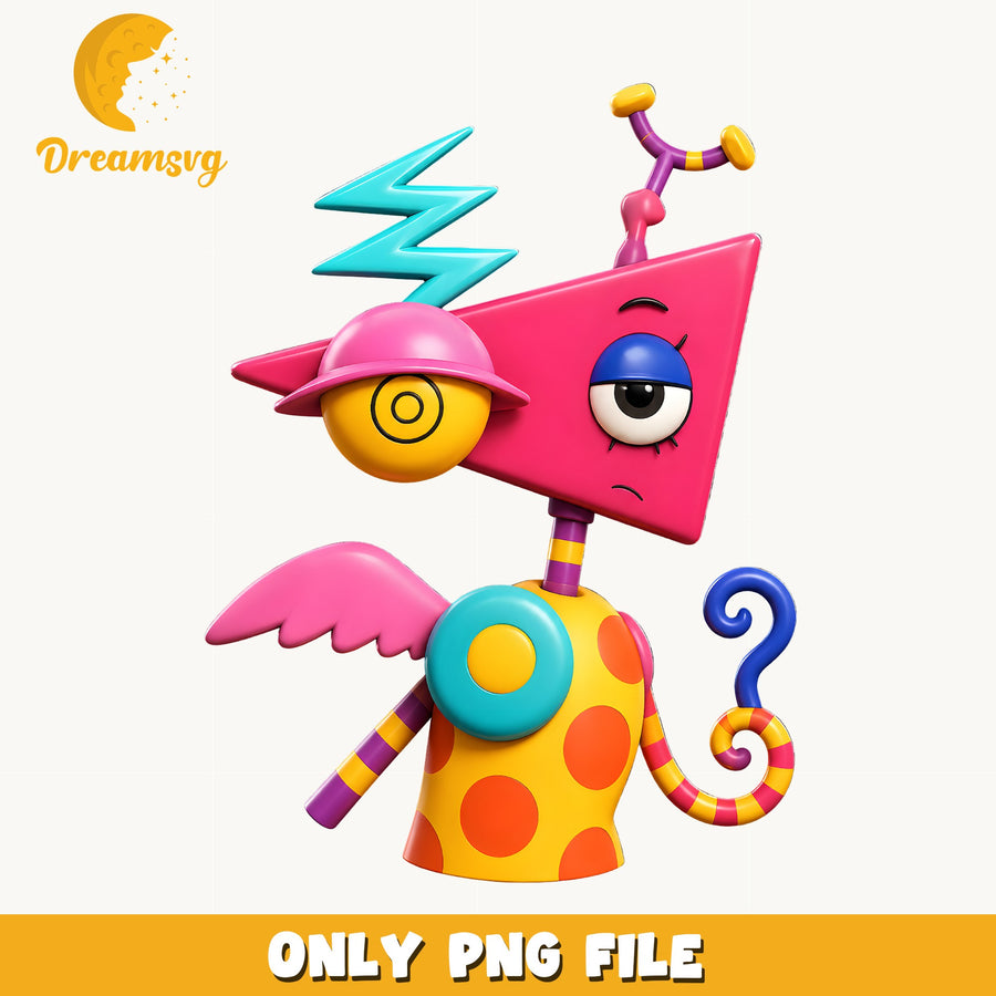 Bubble Robot Toy PNG, Colorful Monster Art, Kids PNG
