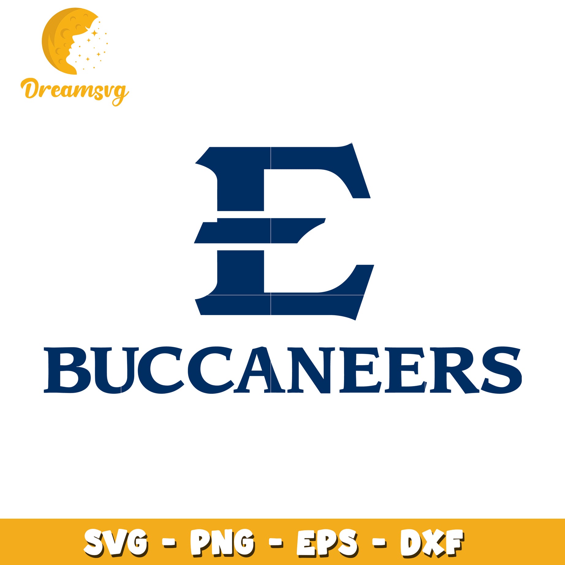 Buccaneers E SVG PNG EPS DXF Cut File