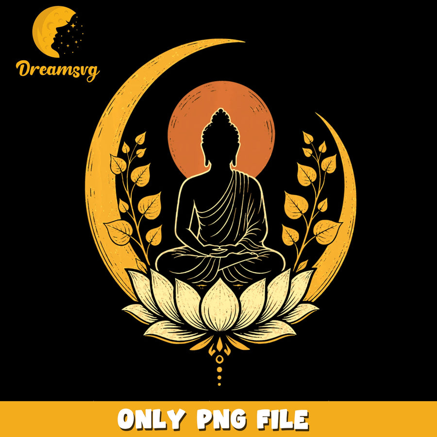 Buddha Meditation PNG, Spiritual Art, Zen Design PNG