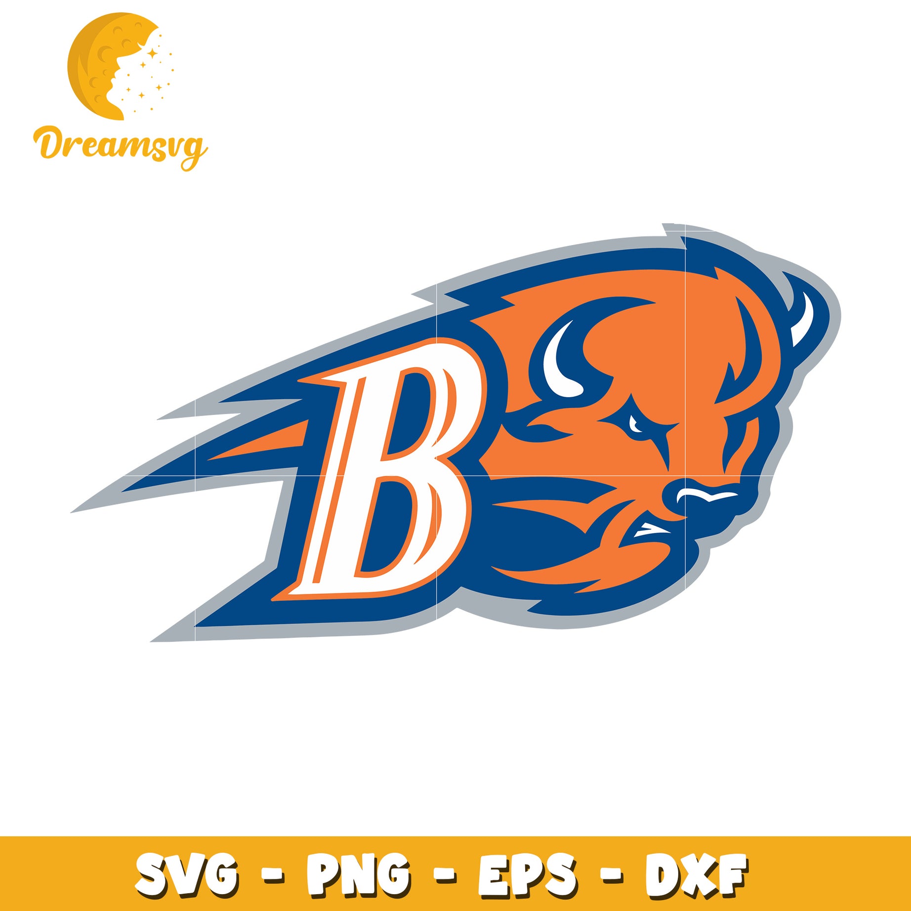 Buffalo B Logo SVG Design for Sports Fans and Crafters
