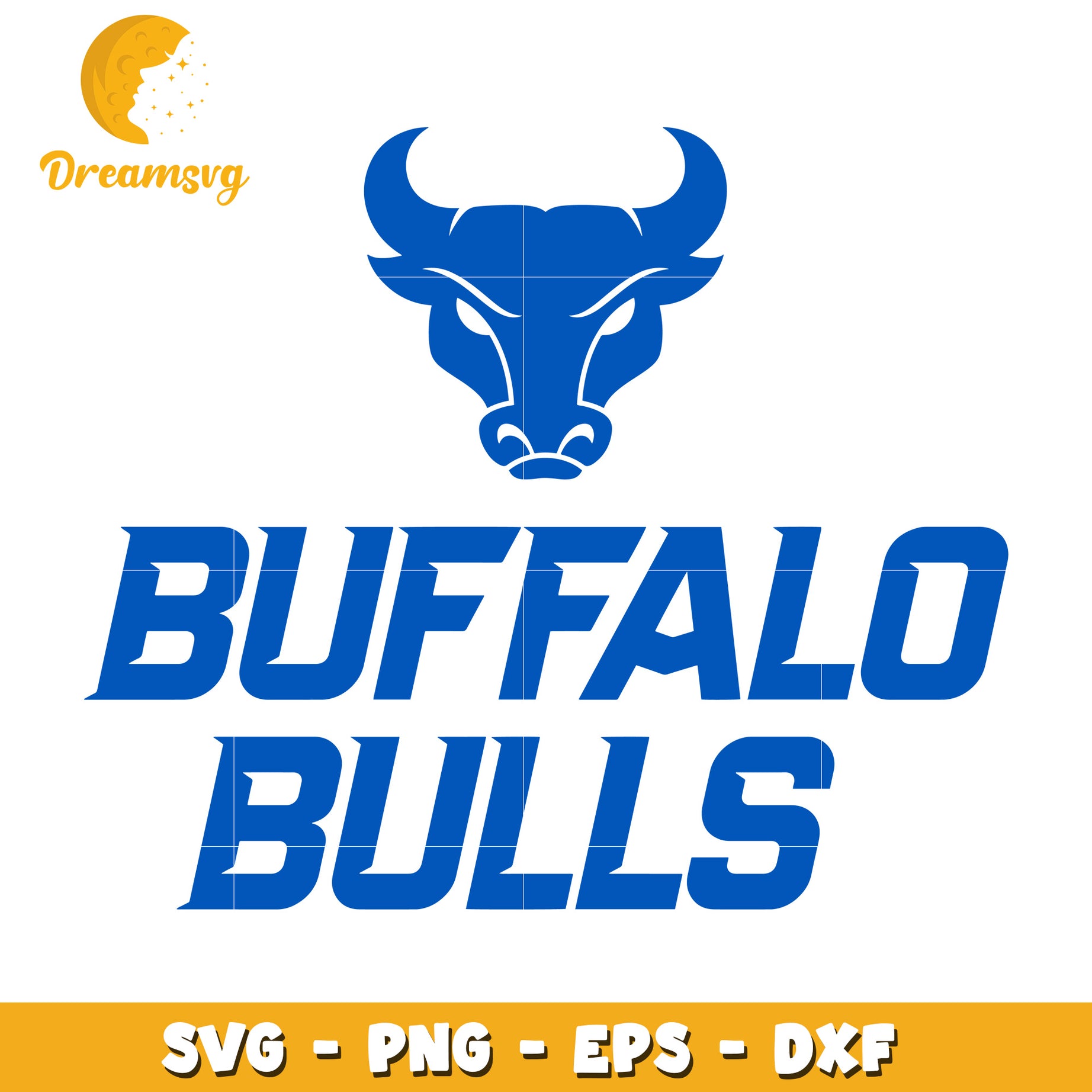 Buffalo Bulls SVG PNG EPS DXF Cut File
