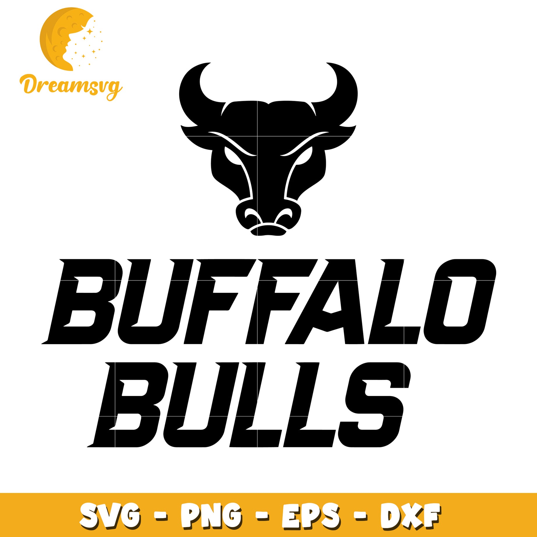 Buffalo Bulls Vector Graphic SVG File for Custom Designs