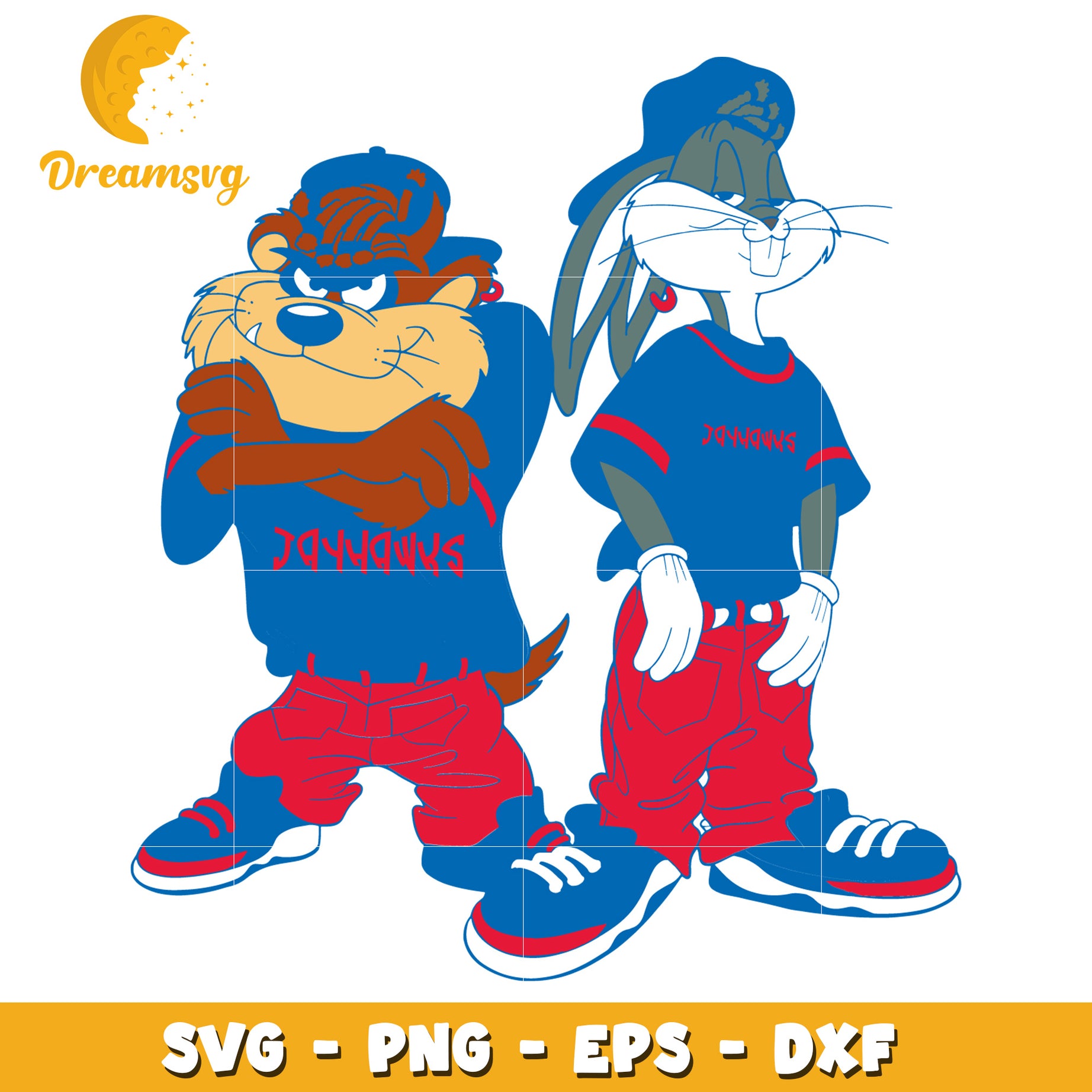 Bugs Bunny Taz Hip Hop SVG PNG EPS DXF