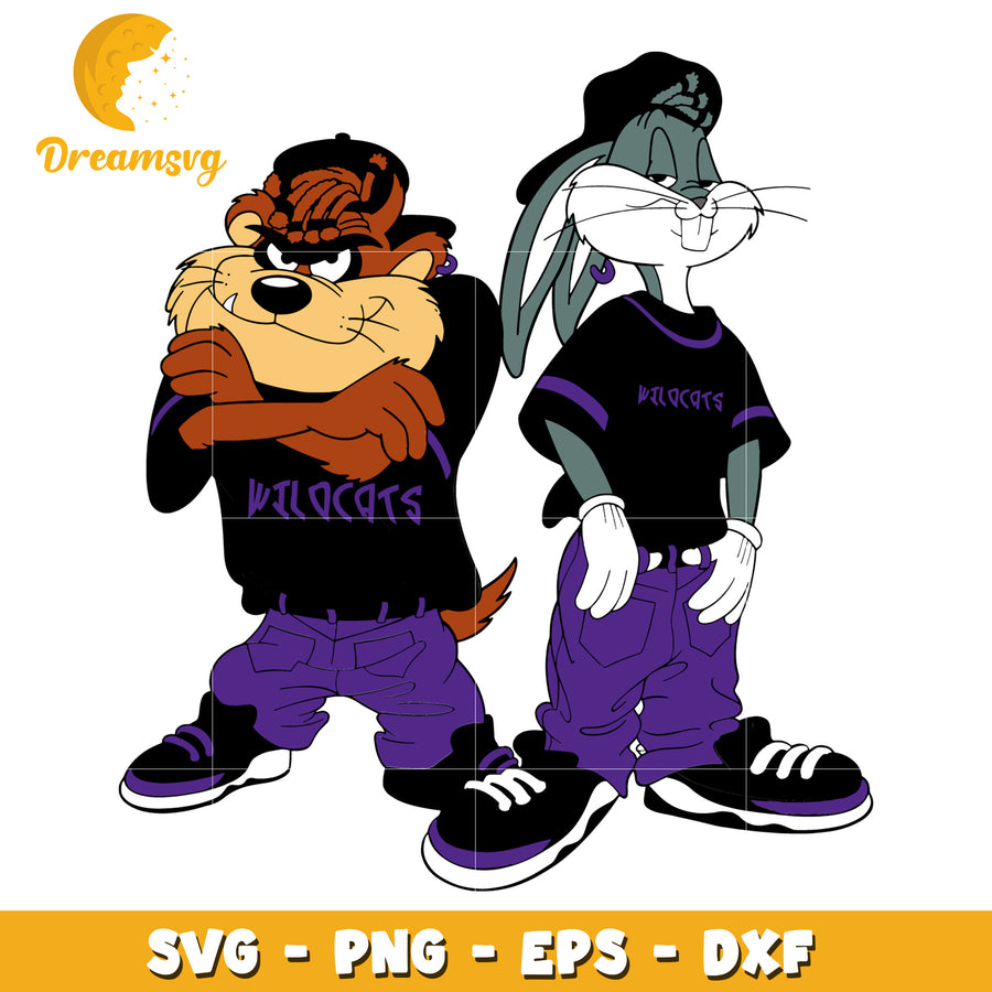 Bugs Bunny Taz Wildcat SVG PNG EPS DXF