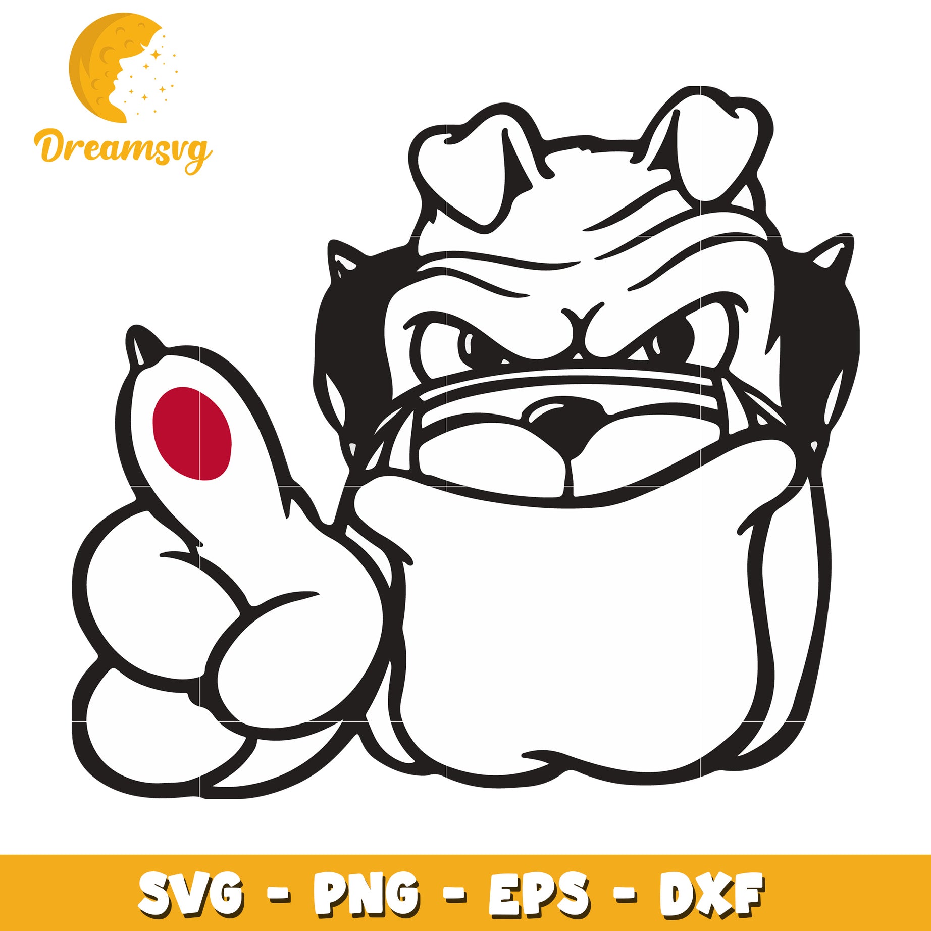 Bulldog Character SVG Design Editable for Crafts and DIY Projects