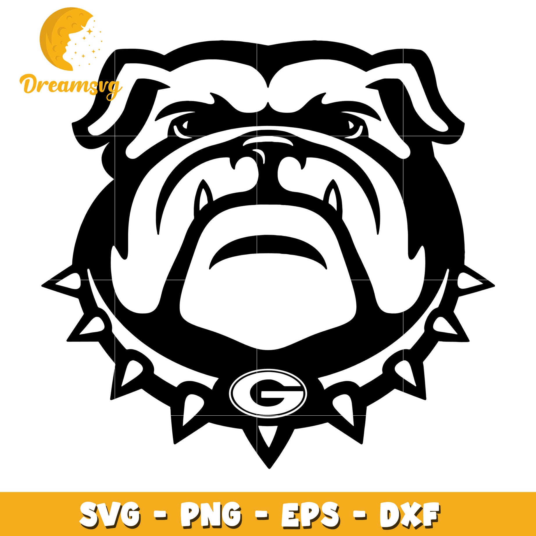 Bulldog Head Design SVG File for Crafting and DIY Projects