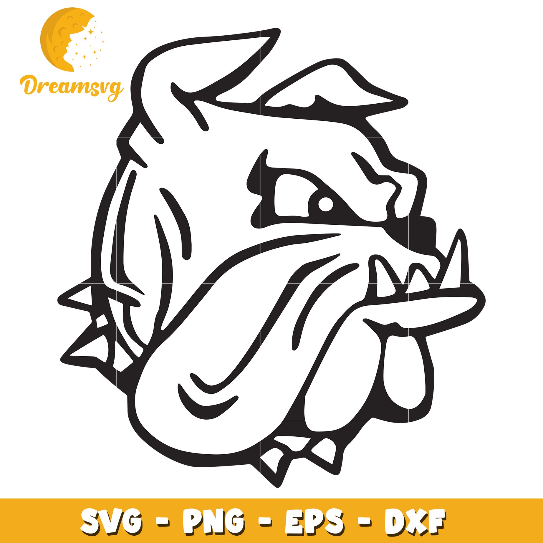 Bulldog Head SVG Design for Crafts and Graphic Projects