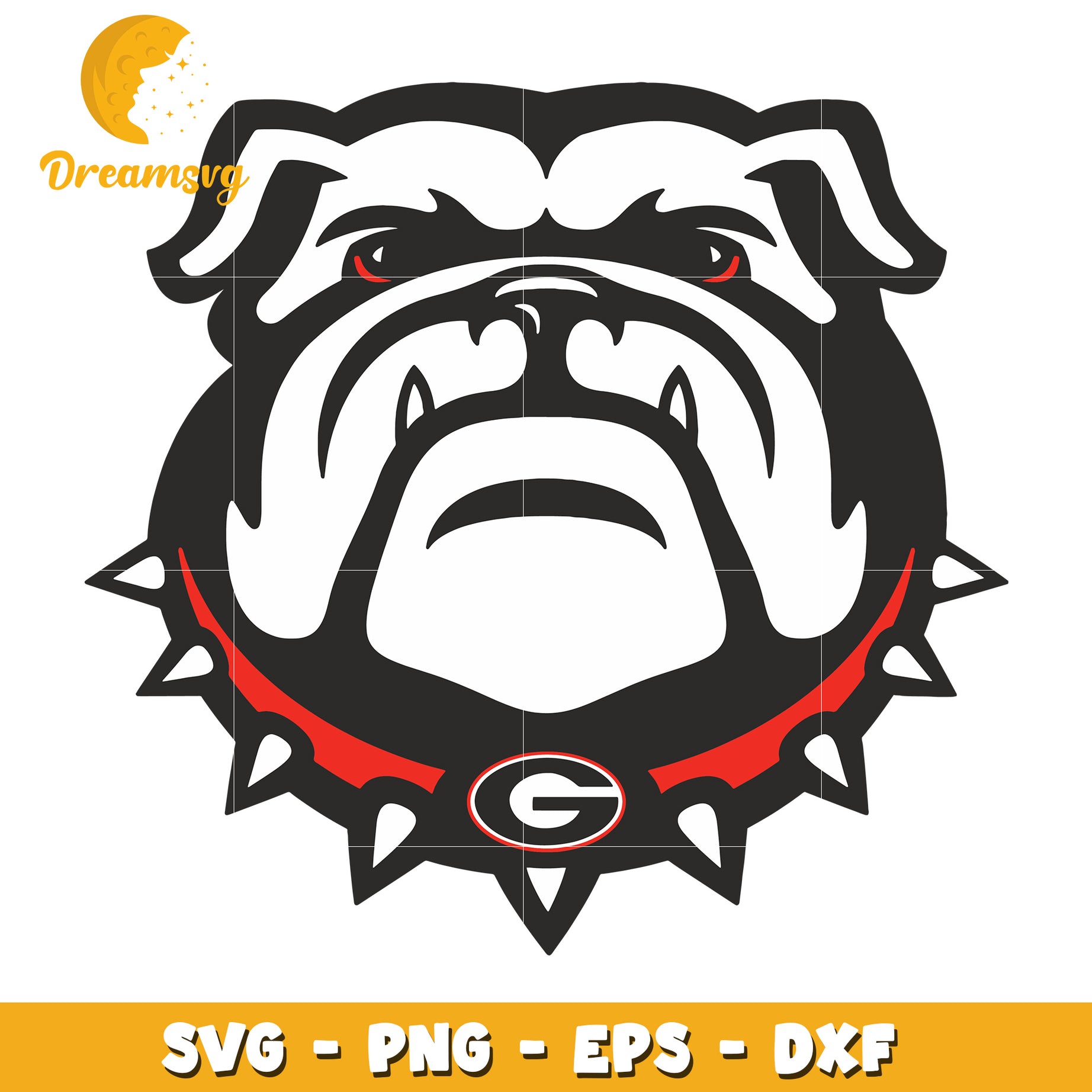 Bulldog Head SVG Design for Cricut and Silhouette Cutting Files