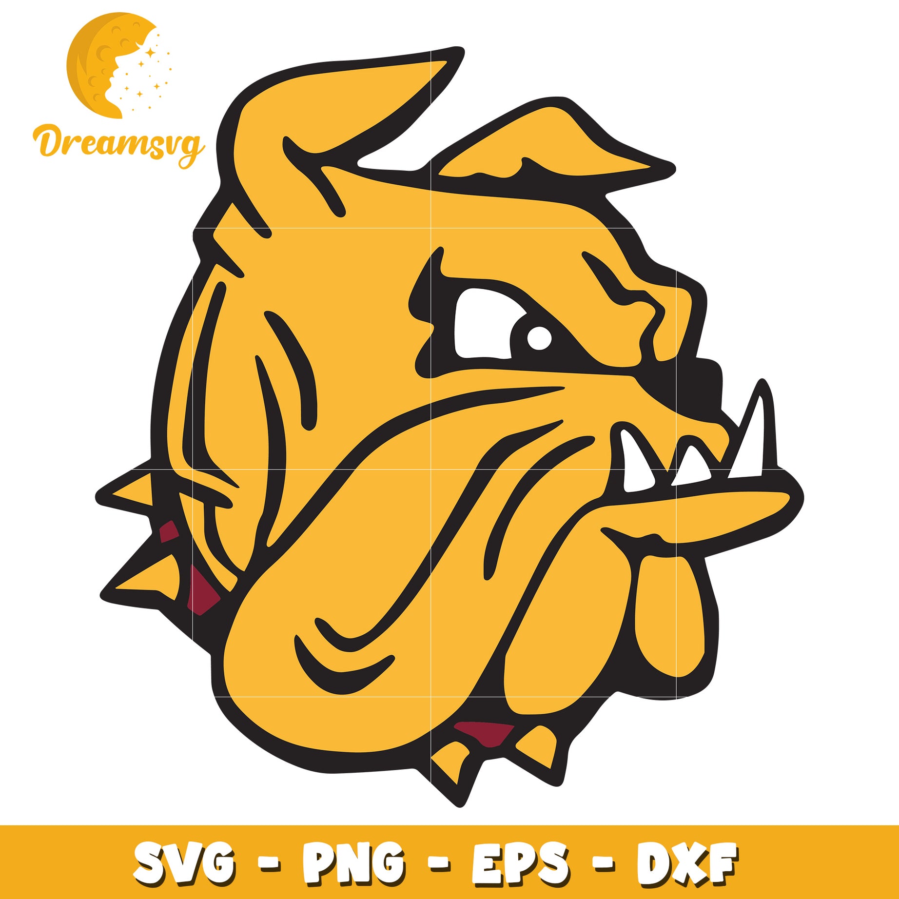 Bulldog Head SVG PNG EPS DXF Files