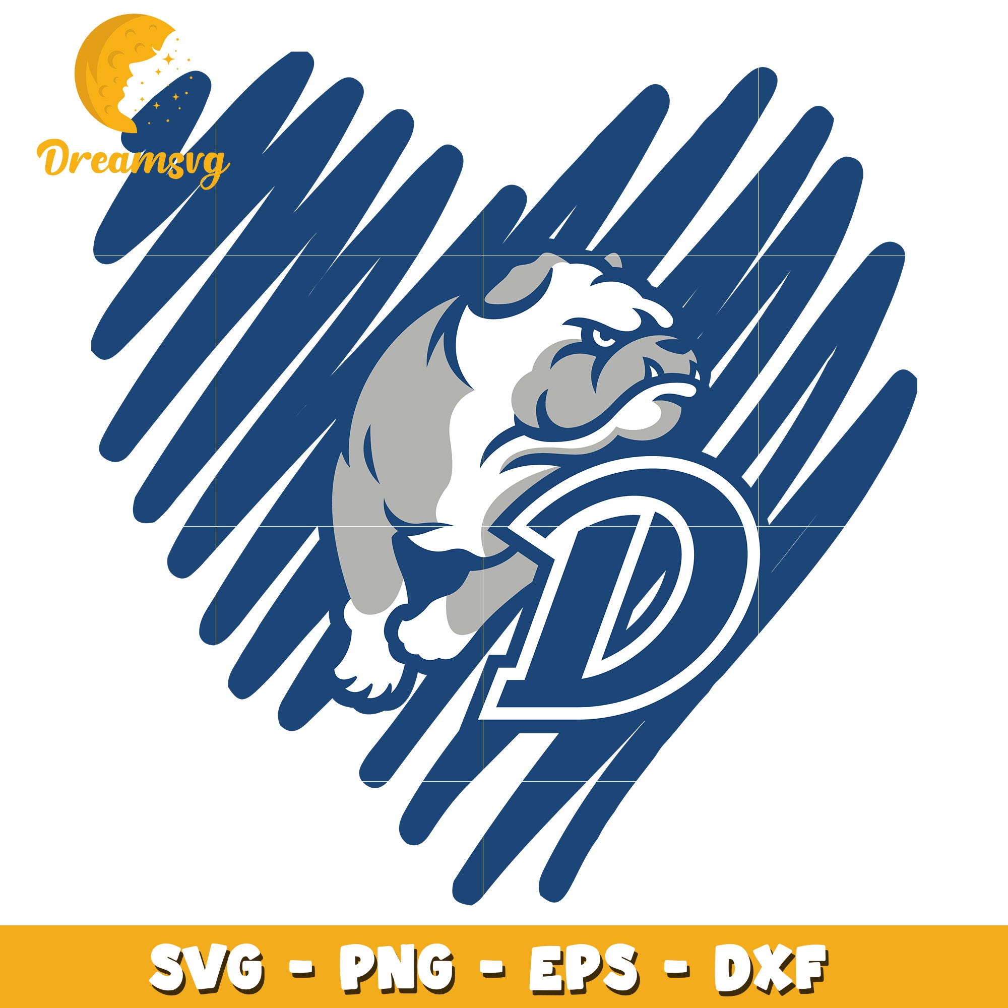 Bulldog Logo SVG Clipart for Fans and Sports Teams Design