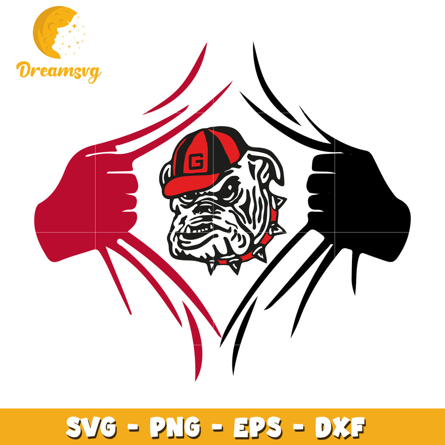 Bulldog Mascot SVG Design for Sports Team Graphic Art Files