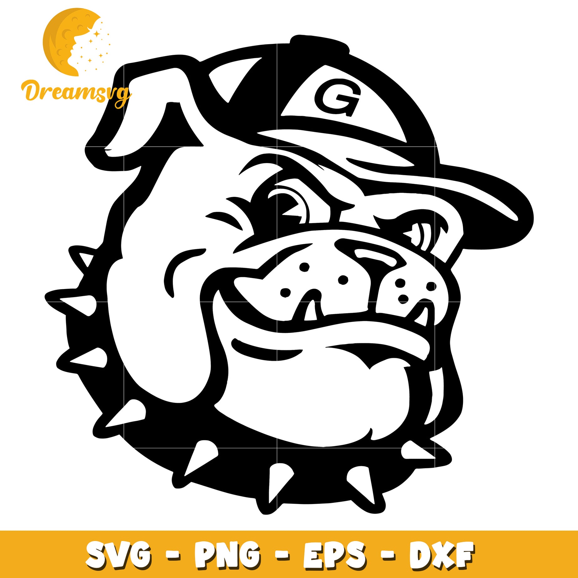 Bulldog Mascot SVG Design for Team Spirit and Crafts Projects