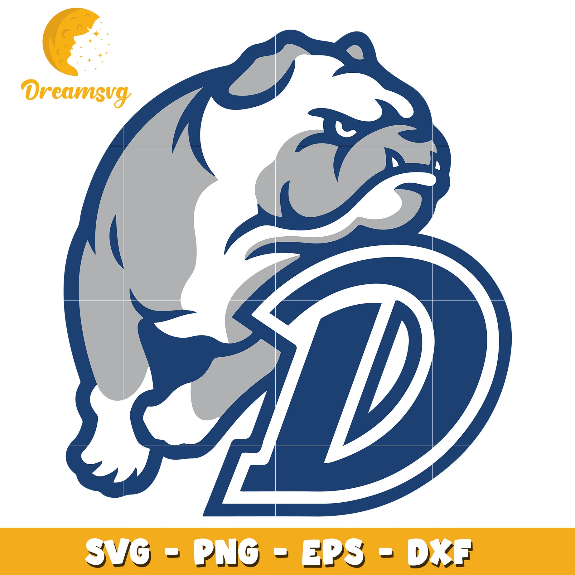 Bulldog Mascot SVG PNG EPS DXF