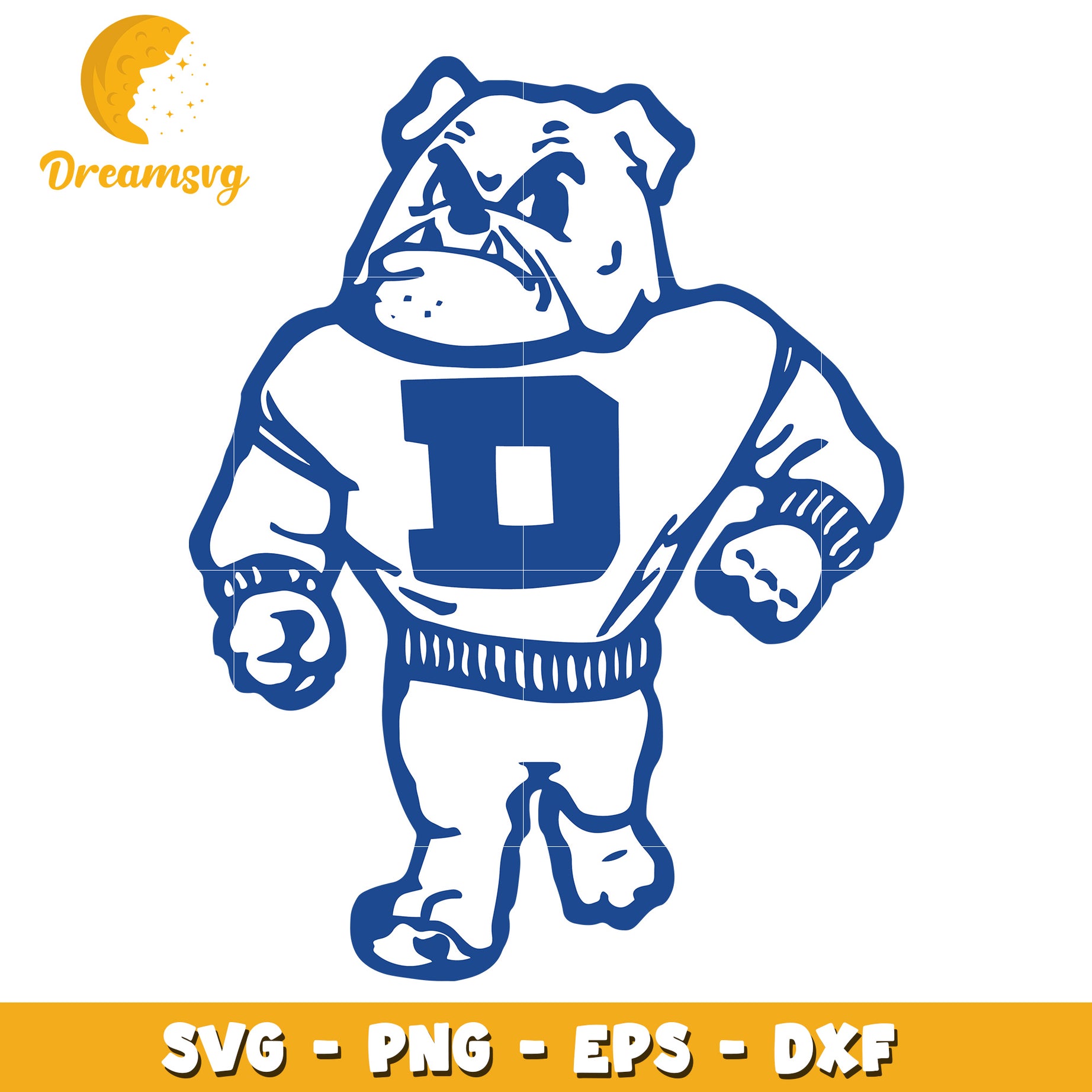 Bulldog Mascot SVG PNG EPS DXF Cut File