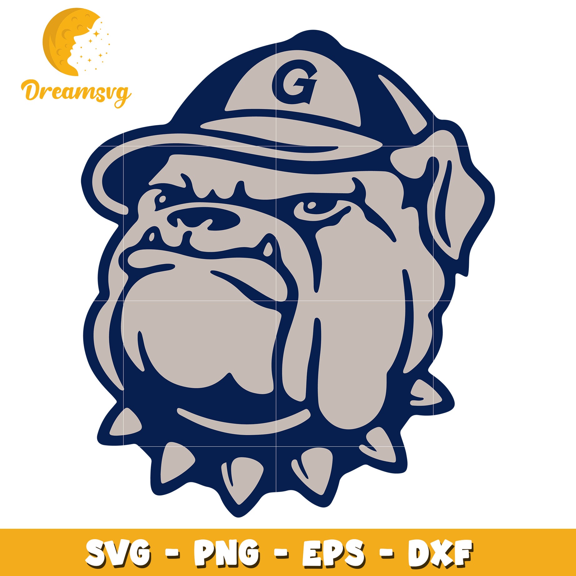 Bulldog Mascot SVG PNG EPS DXF Cut File