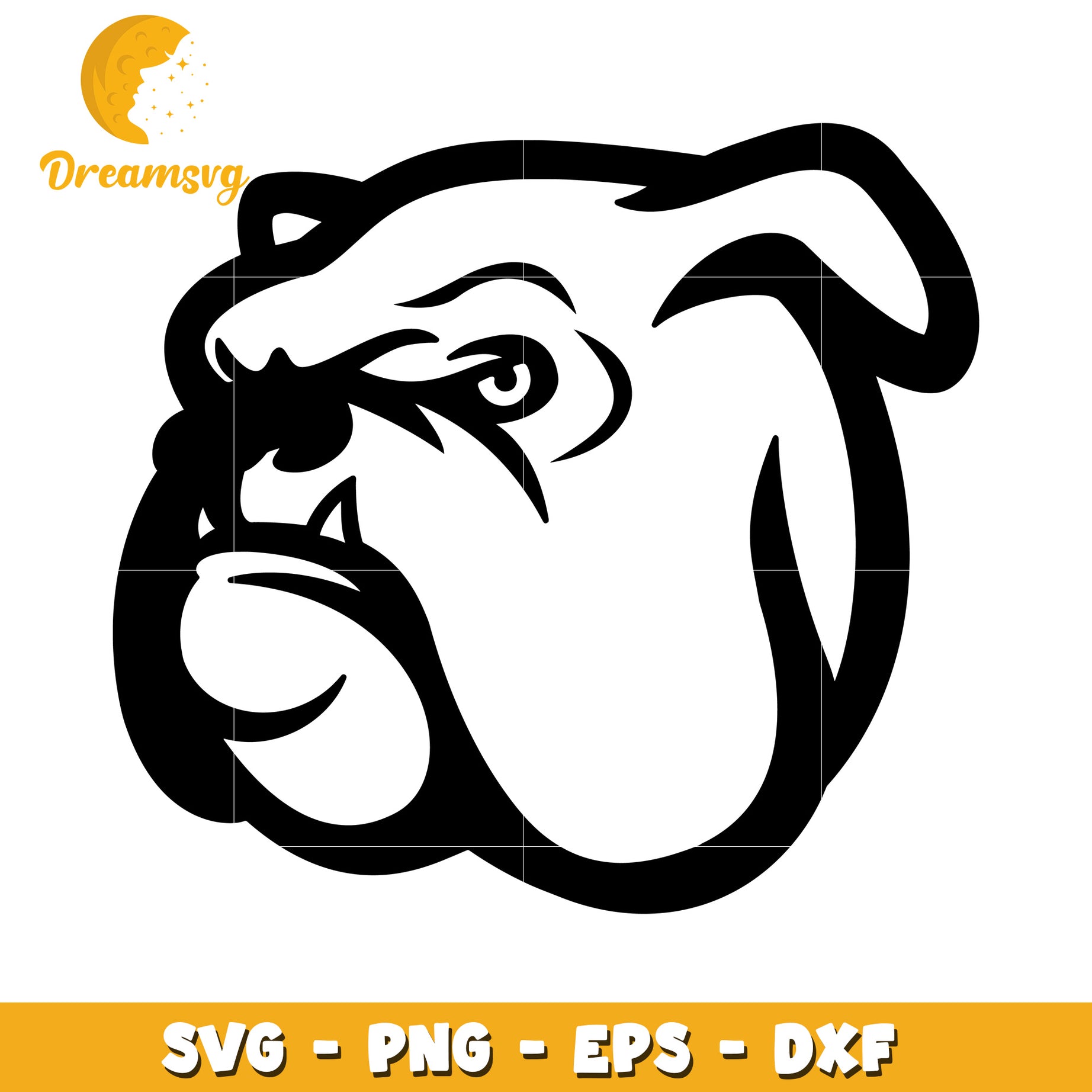 Bulldog SVG Clipart Instant Download for Crafts and Design