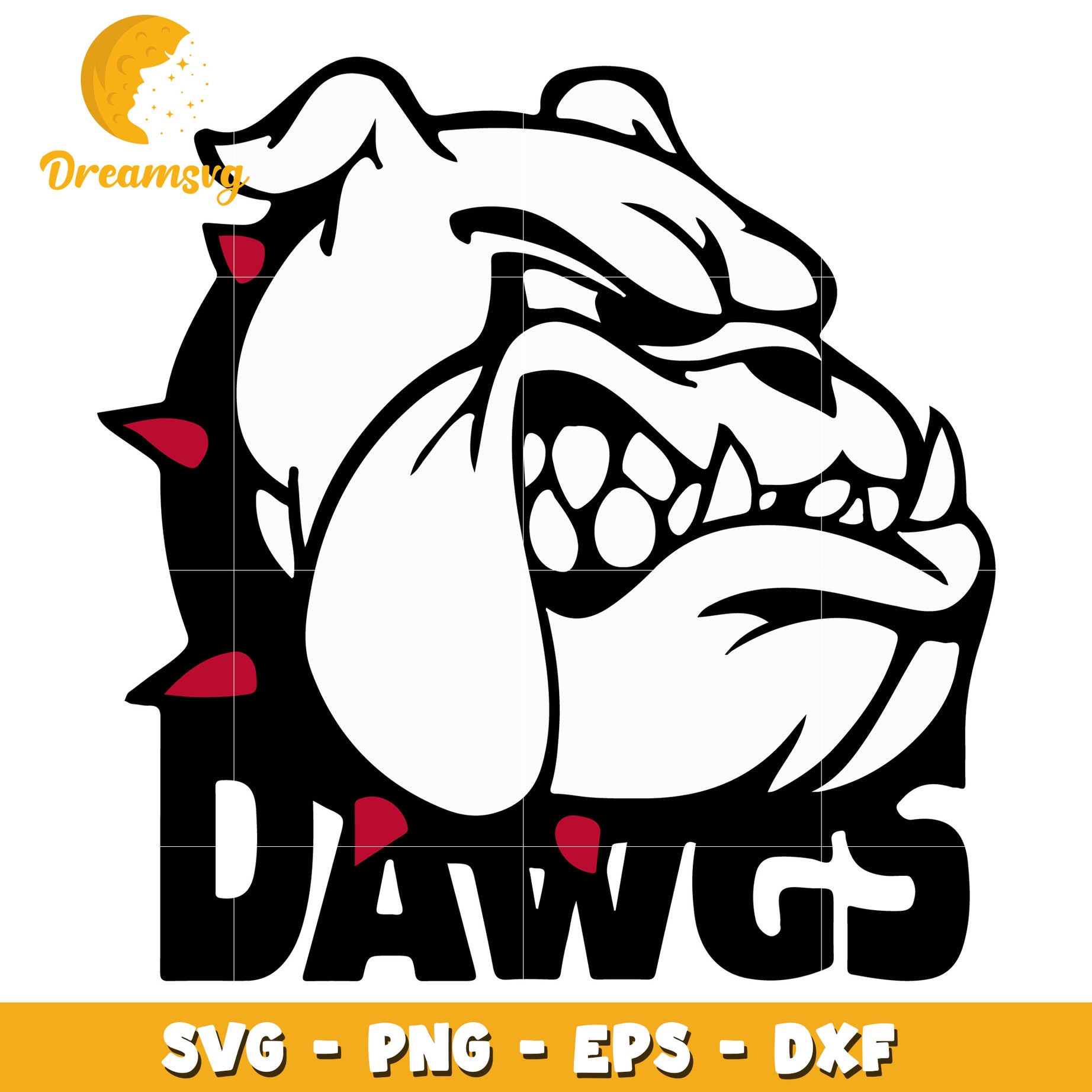 Bulldog SVG Dawgs Mascot PNG EPS DXF