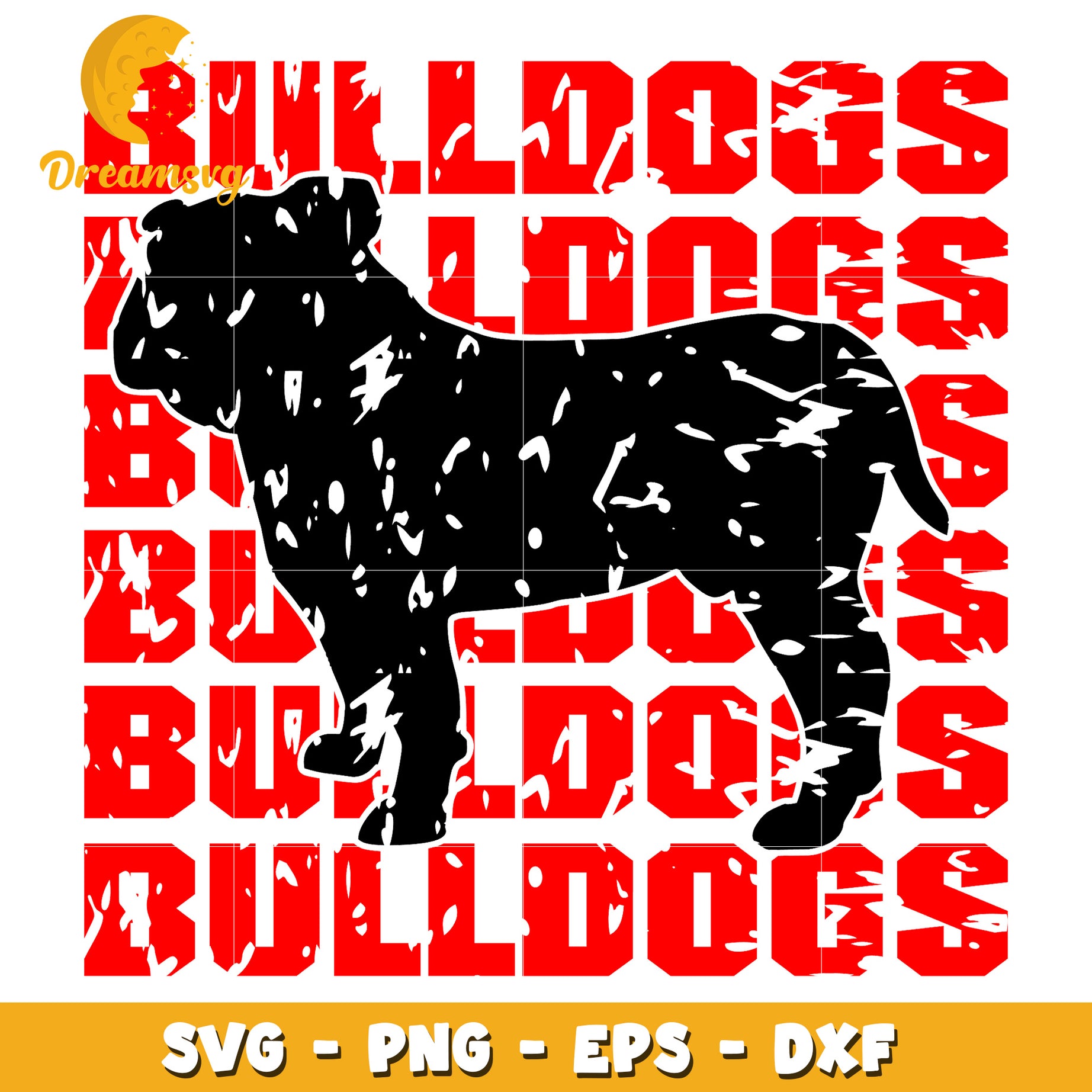 Bulldog SVG PNG EPS DXF Design
