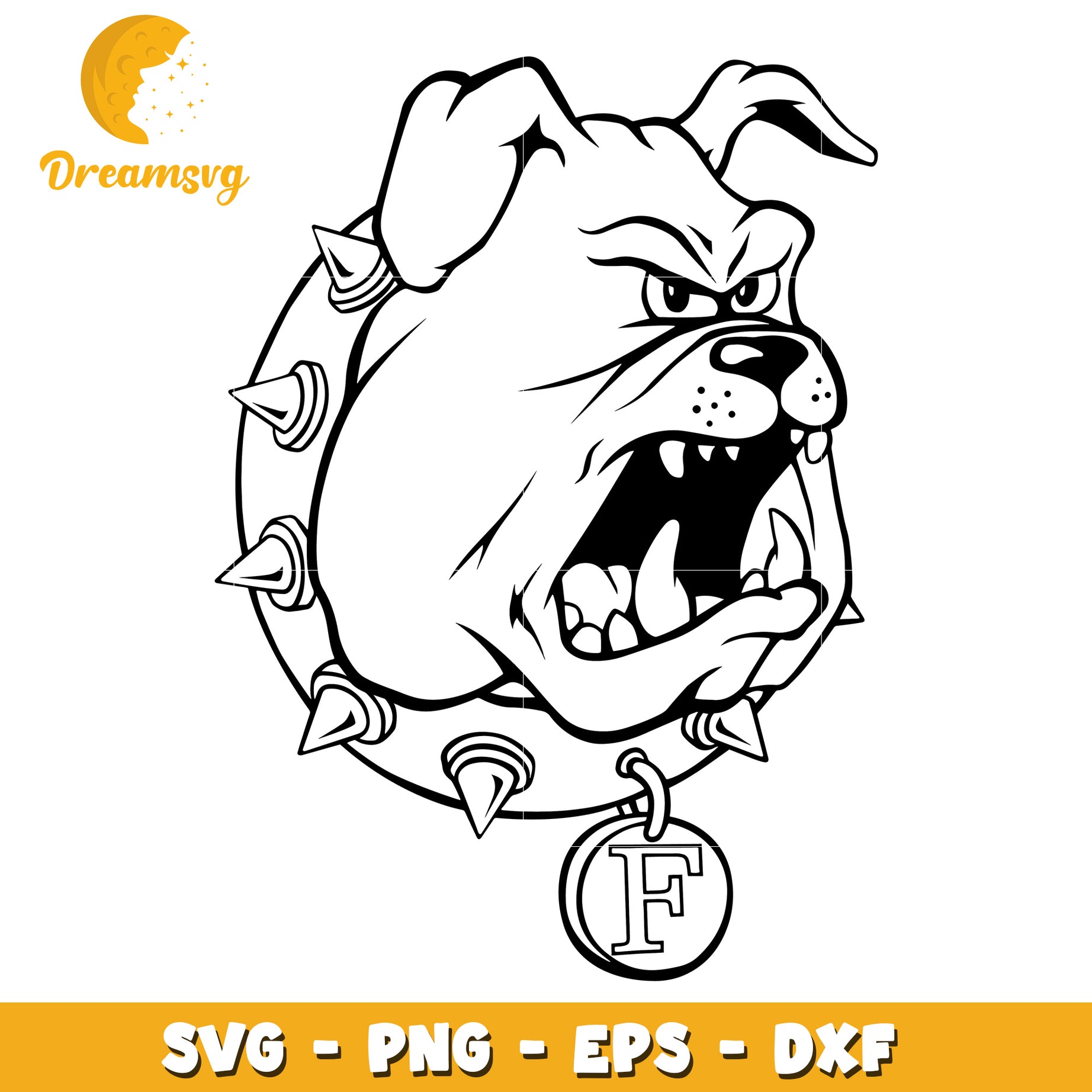 Bulldog SVG PNG EPS DXF Mascot Design